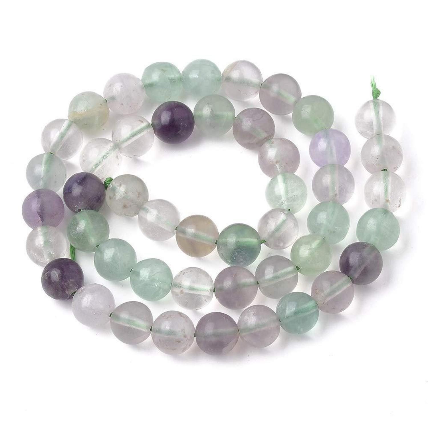 LuxusKollektion Edelstein Edelsteinperlen Fluorit 6mm rund, (1-St)