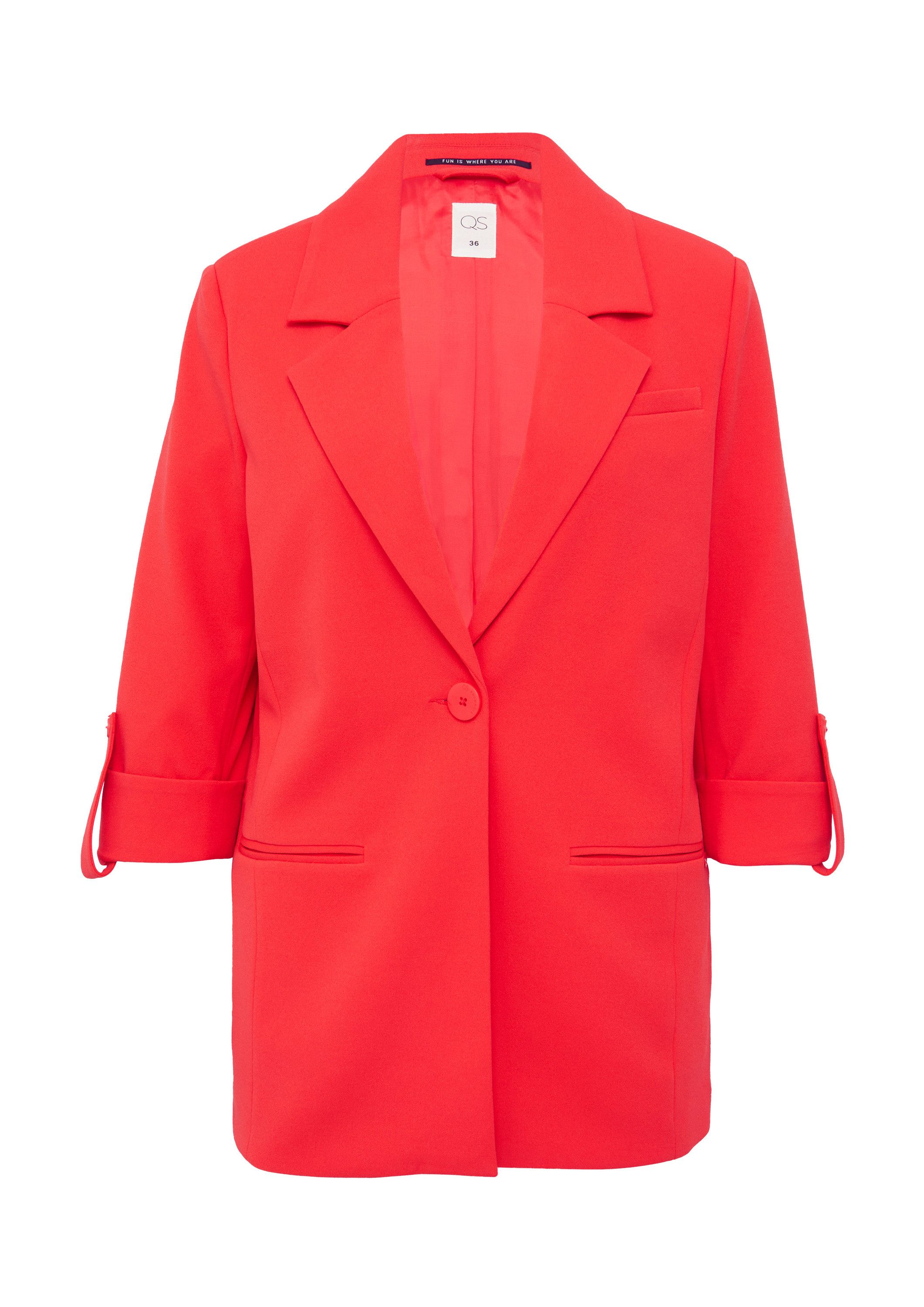 QS Jackenblazer Indoor-Blazer Interlock-Blazer mit Krempelarm günstig online kaufen