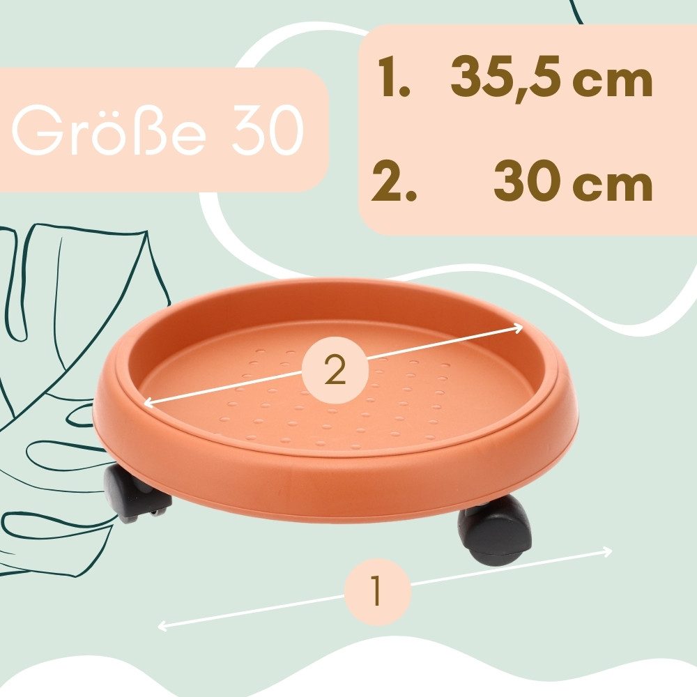 GarPet Pflanzenroller Pflanzenroller rund Rollbrett Pflanzen Blumenroller 2 günstig online kaufen