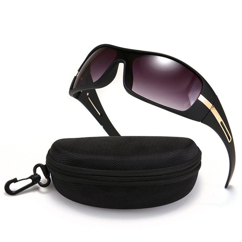 GLAMO UV Fahrradbrille Sportbrille Sonnenbrille Herren Schutz Glod Polarisierte Sonnenbrille