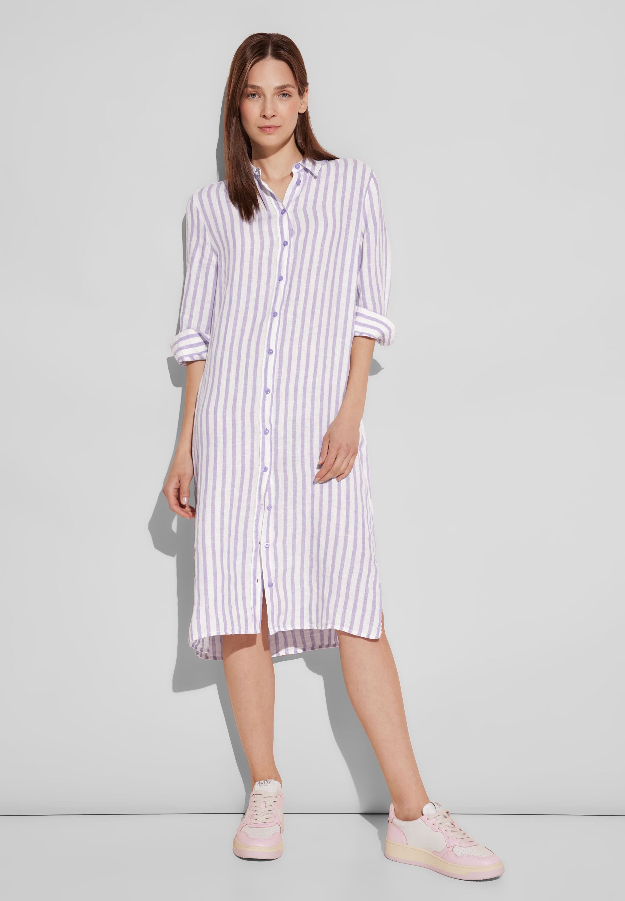 STREET ONE Hemdblusenkleid in gestreifter Optik günstig online kaufen
