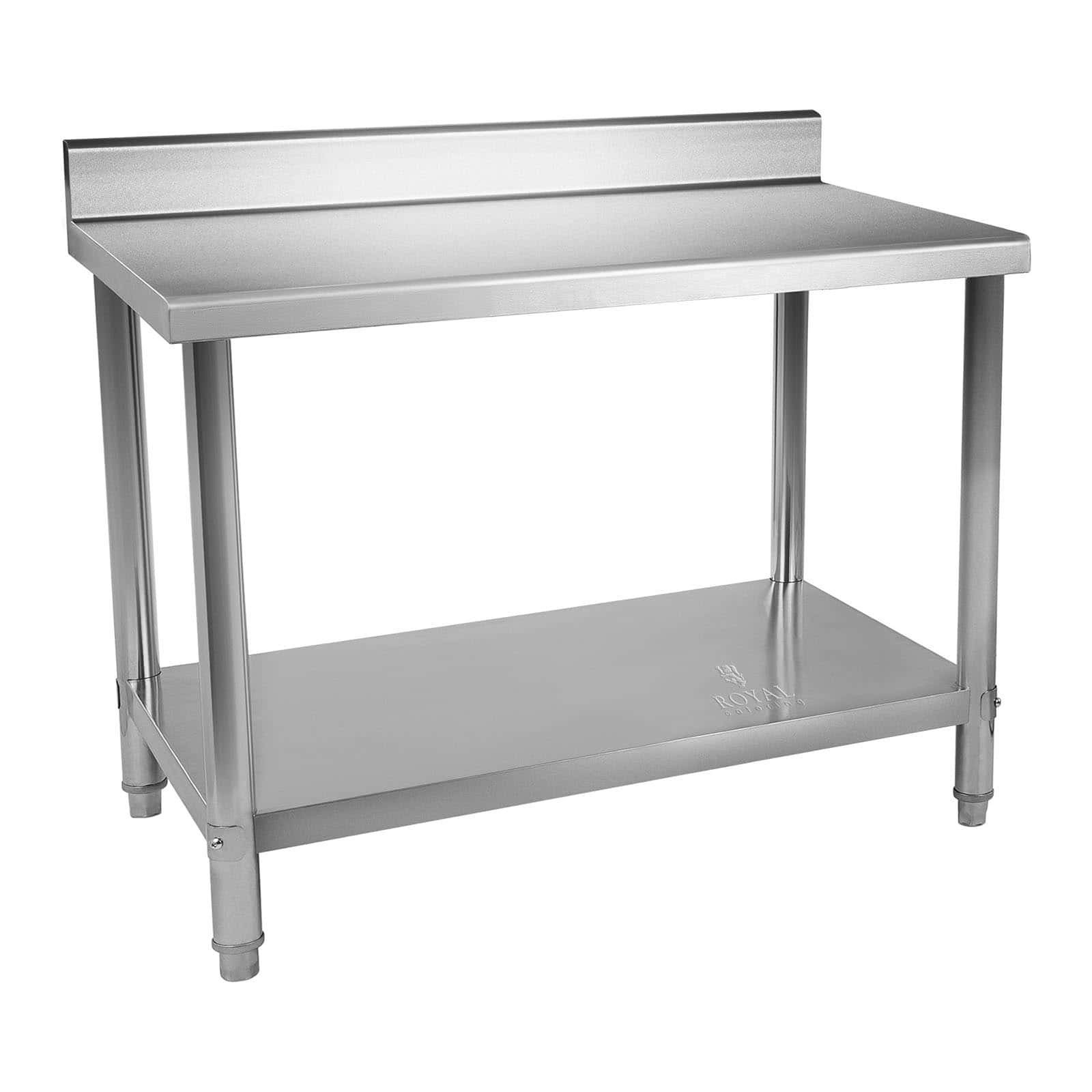 Mit Catering Gastro Royal Arbeitstisch Edelstahl 120X70X85cm Arbeitstisch Aus Aufkantung