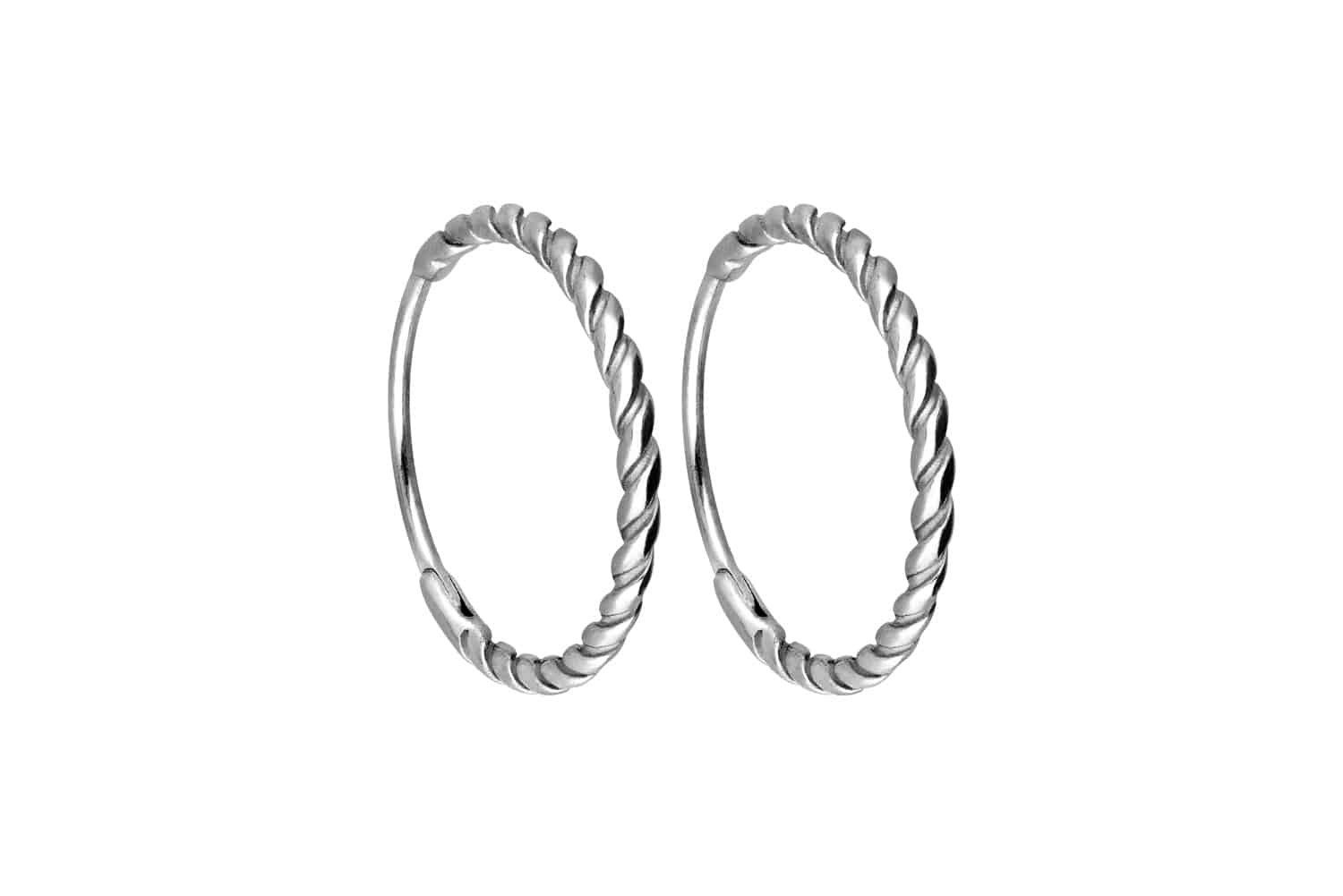 FILANGO Piercing-Set Chirurgenstahl Ohrclicker Creolen GEDREHT günstig online kaufen
