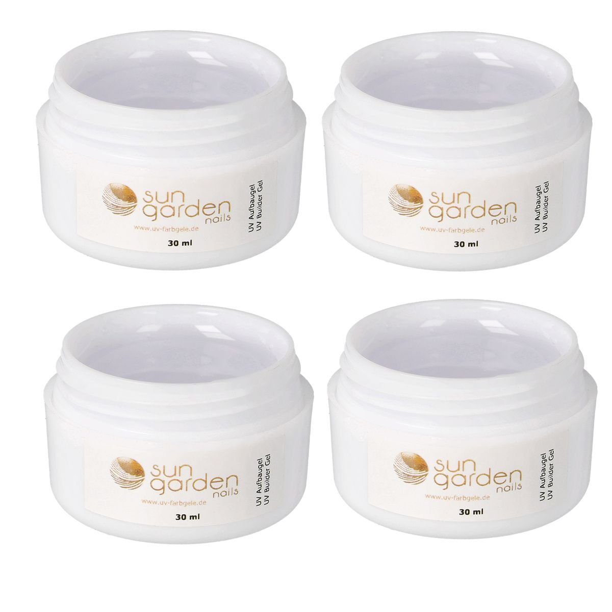 Sun Garden Nails UV-Gel 4 x 30 ml UV Classic Gel - Aufbaugel Klar