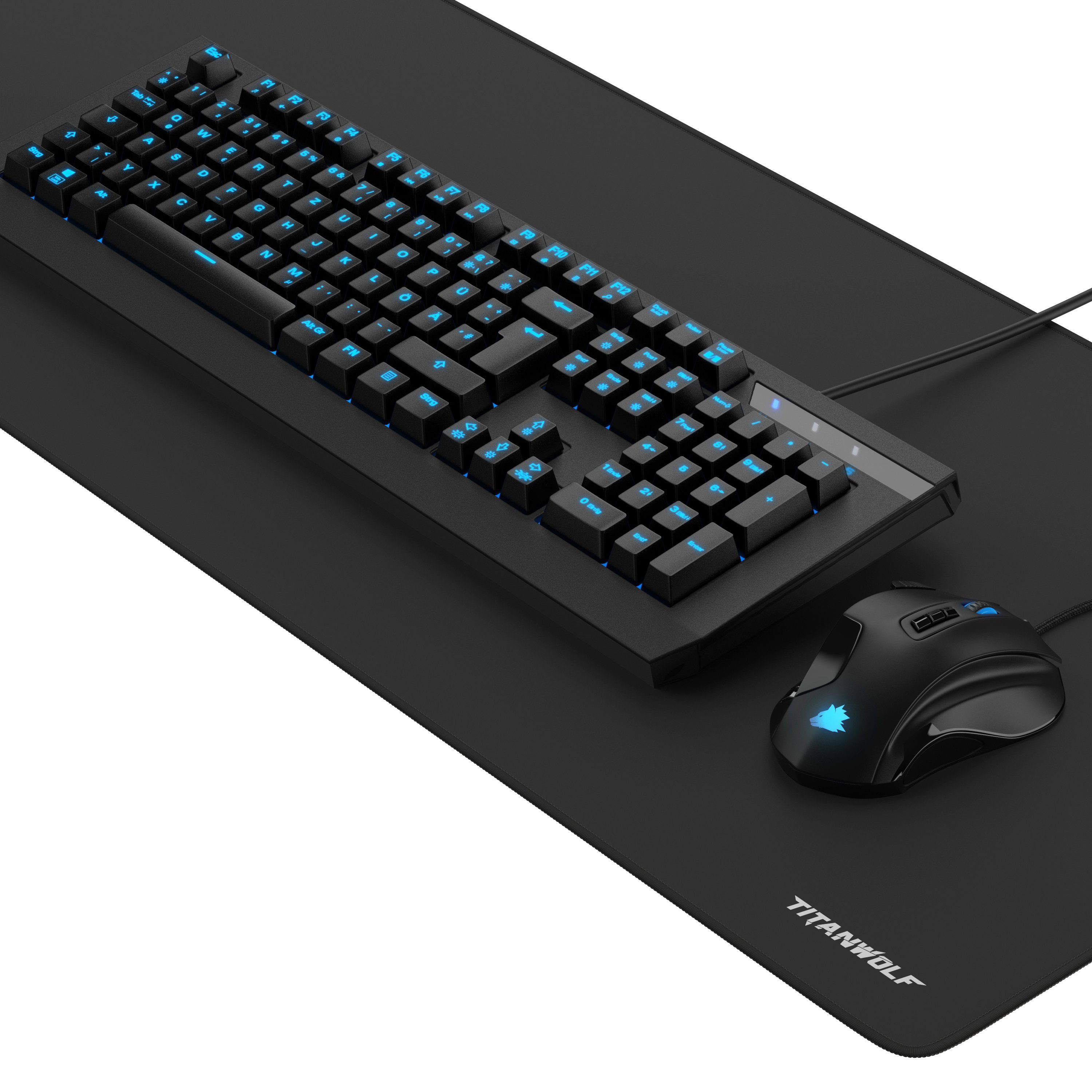 Titanwolf Tastatur-, Maus- und Mauspad-Set, Gaming Bundle Mechanisches Keyboard, Mouse & Mousepad IMPERIAL ADMIRAL