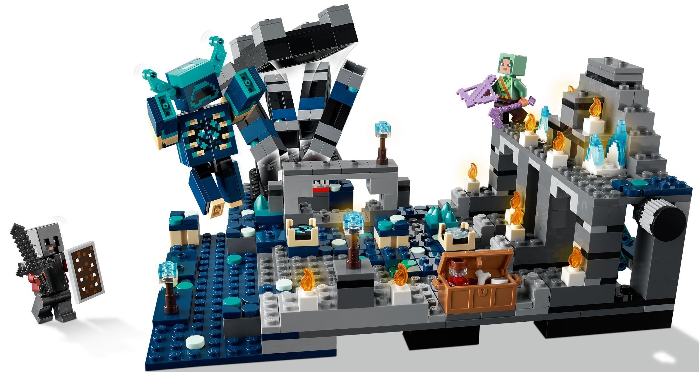 LEGO® LEGO Minecraft® 21246 Das Duell in der Finsternis Konstruktionsspielsteine, (Set, 584 Teile) – Bild 3 von 5