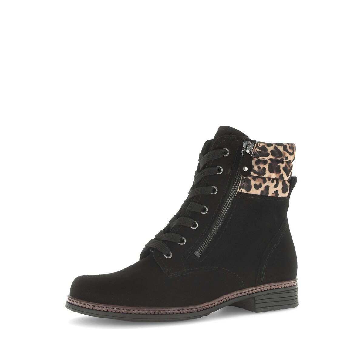 Gabor Schnürstiefelette Materialmix Leder Schnürstiefelette günstig online kaufen