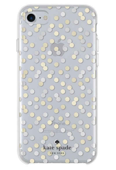 KATE SPADE NEW YORK Smartphone-Hülle Kate Spade New York Confetti Dot Glitzer Punkte Hardshell Cover Case Schutz-Hülle Schale für Apple iPhone 7 8 SE 2020 2. Generation 11,94 cm (4,7 Zoll), Dünn und leicht