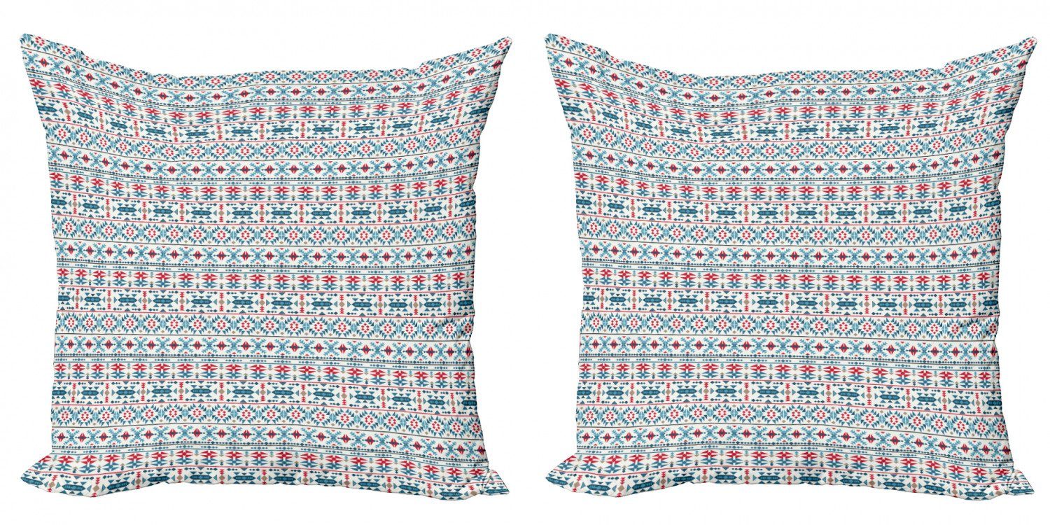 Accent Stück), (2 Ethnisch Digitaldruck, Einheimische Modern Abakuhaus traditionelle Kunst Doppelseitiger Kissenbezüge