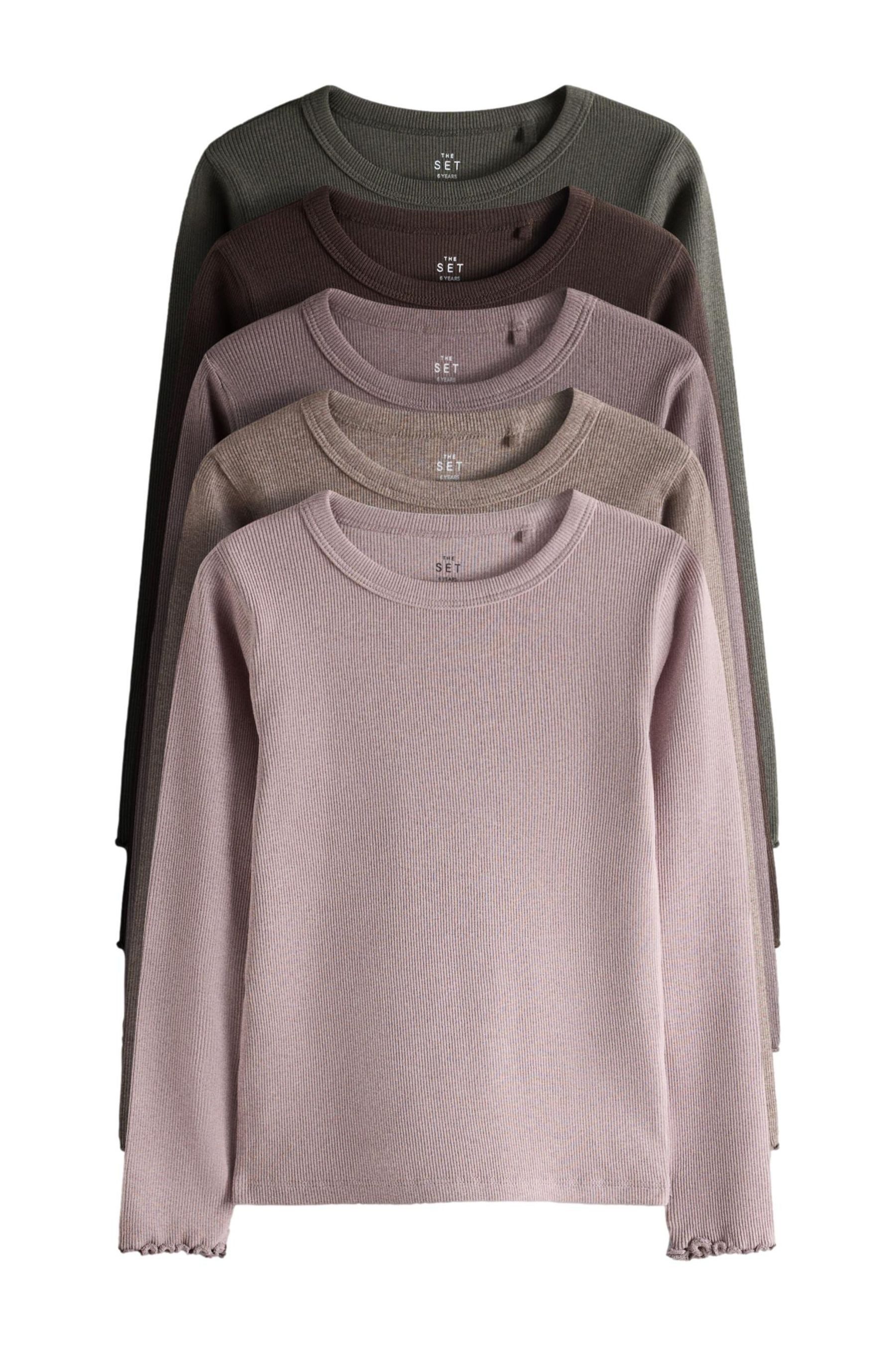 The Set T-Shirt The Set T-Shirts aus gerippte Jersey, 5er-Pack (5-tlg)
