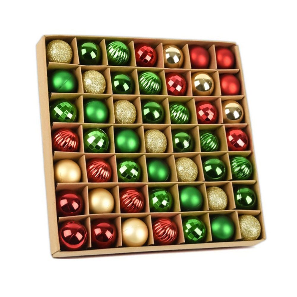 Coonoor Weihnachtsbaumkugel 49 stück Christbaumkugeln Weihnachtskugel Set,Weihnachtsbaumschmuck