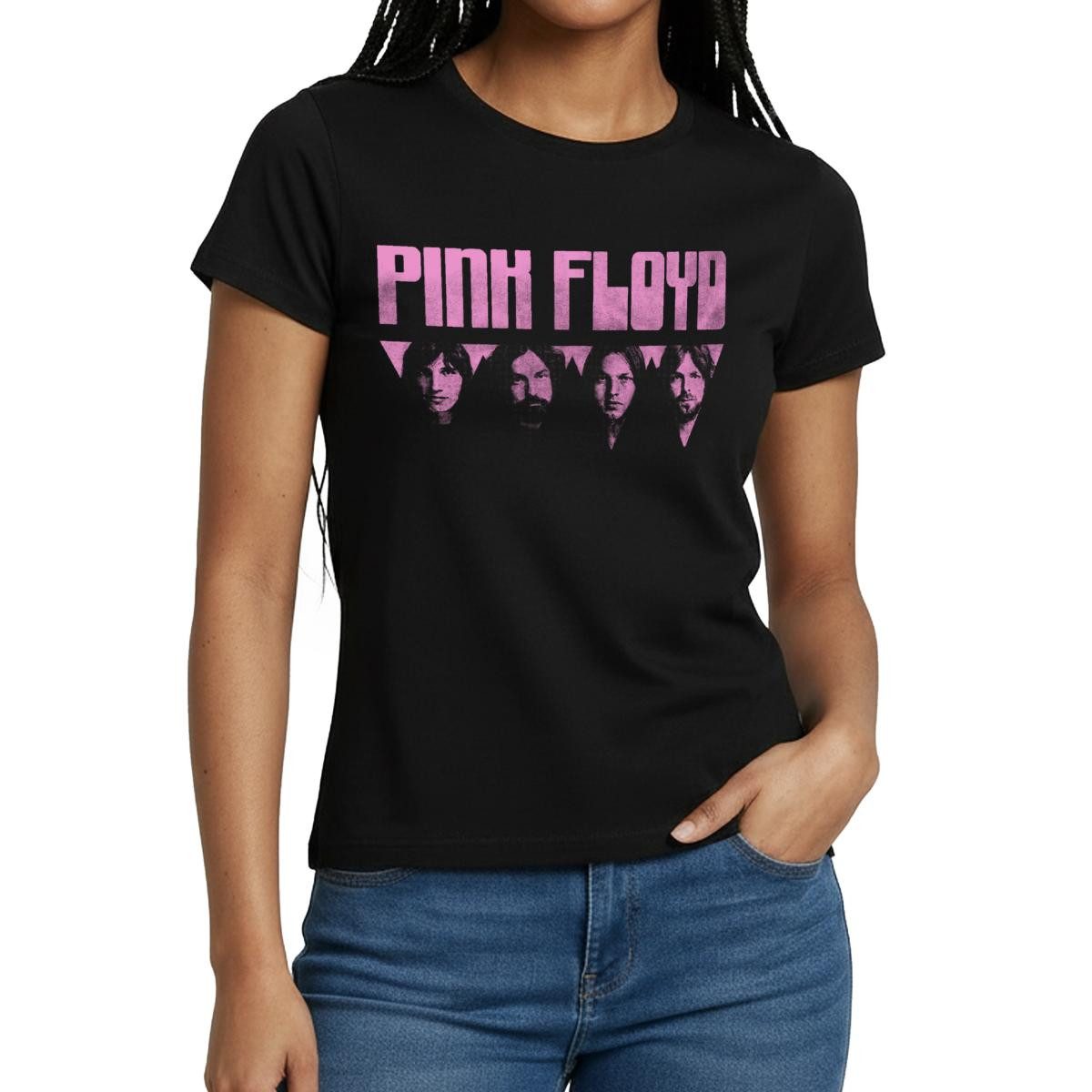 Spreadshirt T-Shirt Pink Floyd Logo Pink Frauen T-Shirt (1-tlg)