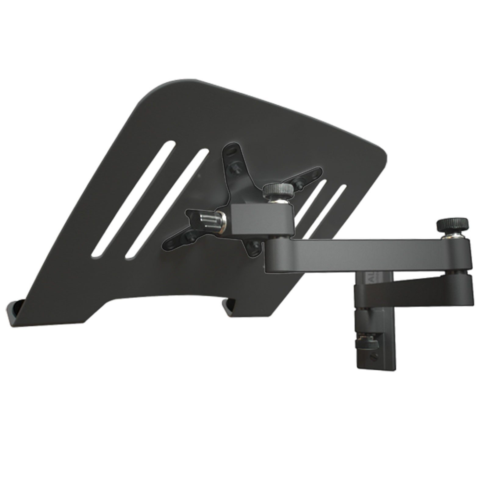 Drall Instruments Laptop-Ständer L52B-IP3BK, (2-tlg., Wandhalterung aus Aluminium, Adapterplatte aus Stahl)