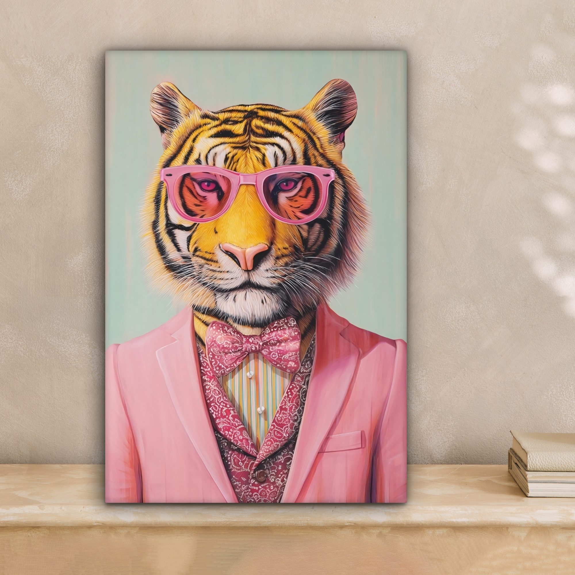OneMillionCanvasses® Leinwandbild Tiger - Fliege - günstig online kaufen
