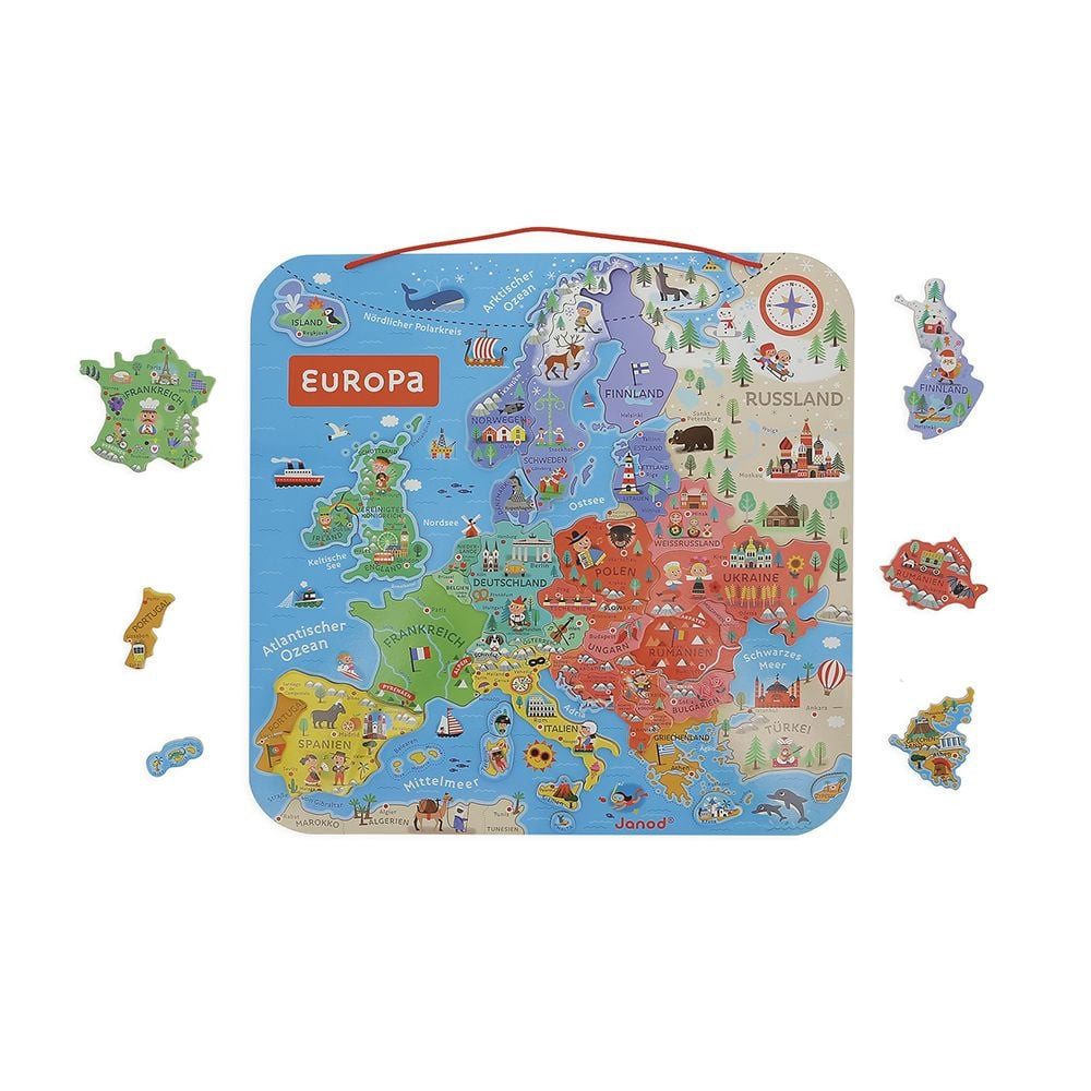 Spiel Magnetspiel Europa mit 40 Magneten & Aufhängekordel