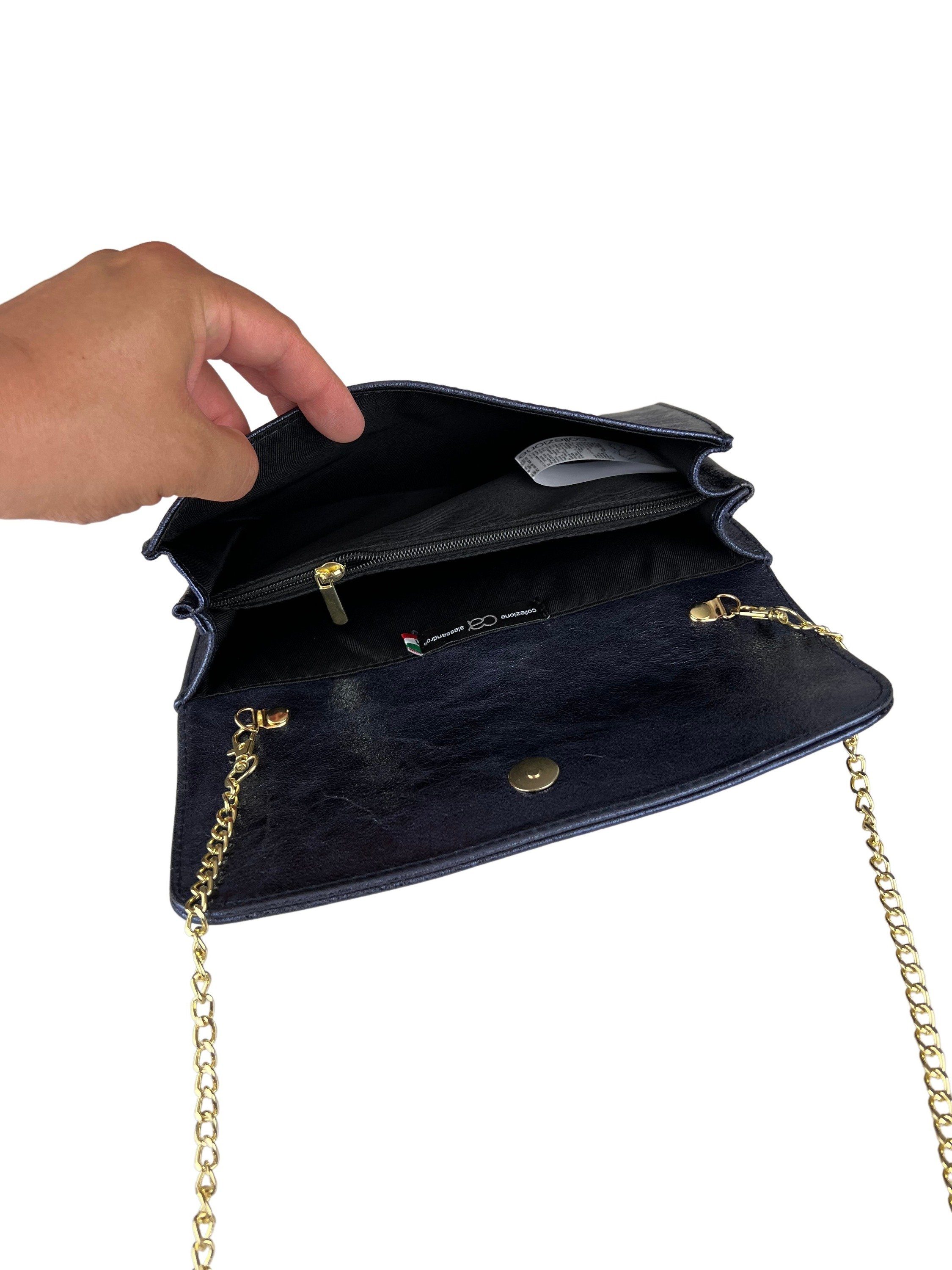 COLLEZIONE ALESSANDRO Clutch Eleganz, aus Leder, mit separaten Fächern