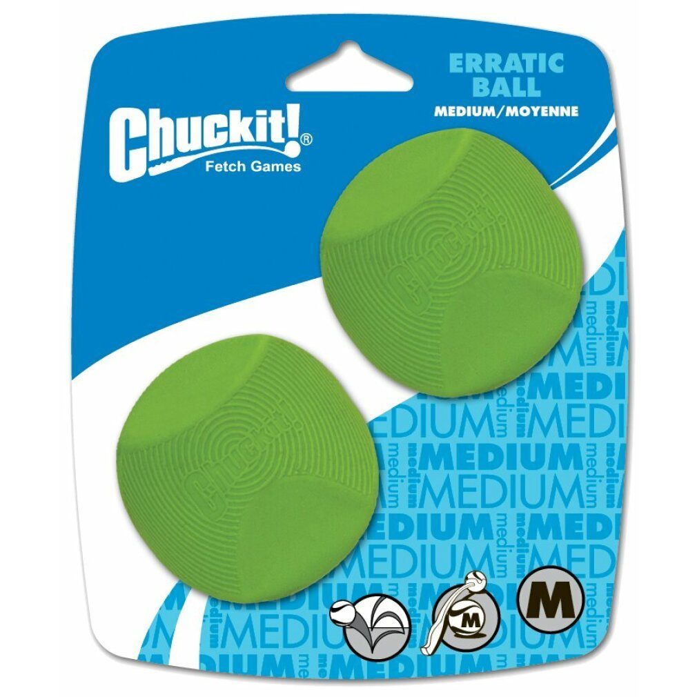 Chuckit Tierball Chuckit Erratic Ball M 6 cm 2 Pack