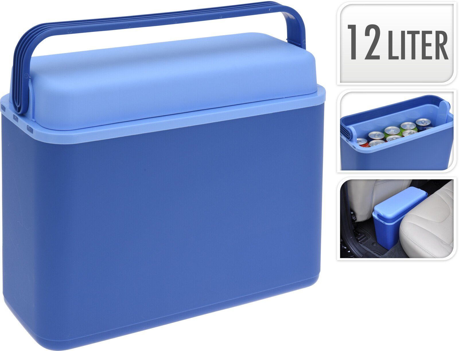 Trendyshop365 Thermobehälter Kühlbox 12 Liter Thermo-Box, Kunststoff, (Spar-Set, 1-tlg), extra schmal und leicht für unterwegs | Thermobehälter