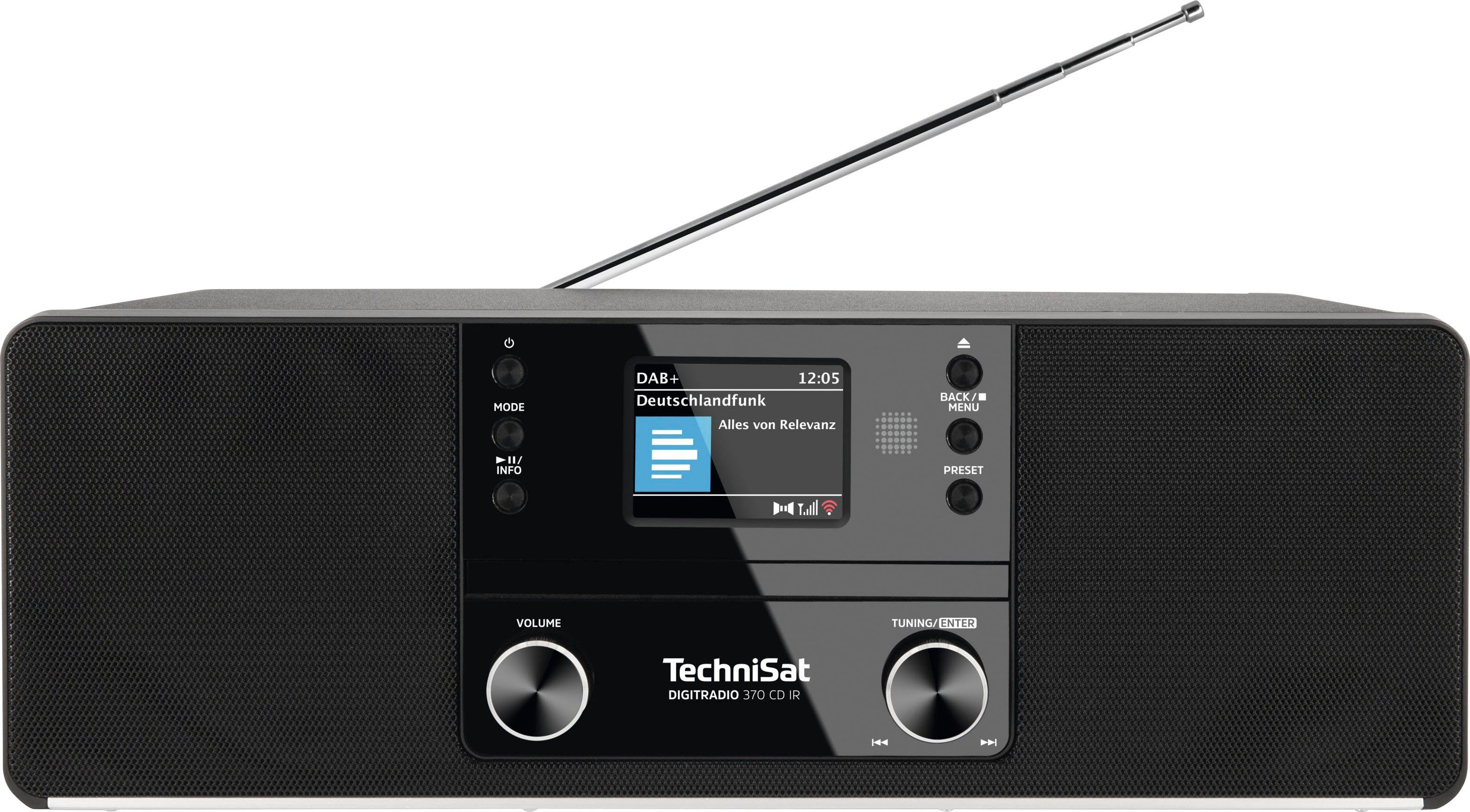 TechniSat DIGITRADIO 370 CD (DAB), IR 10 Digitalradio mit schwarz RDS, UKW W) (Digitalradio (DAB)