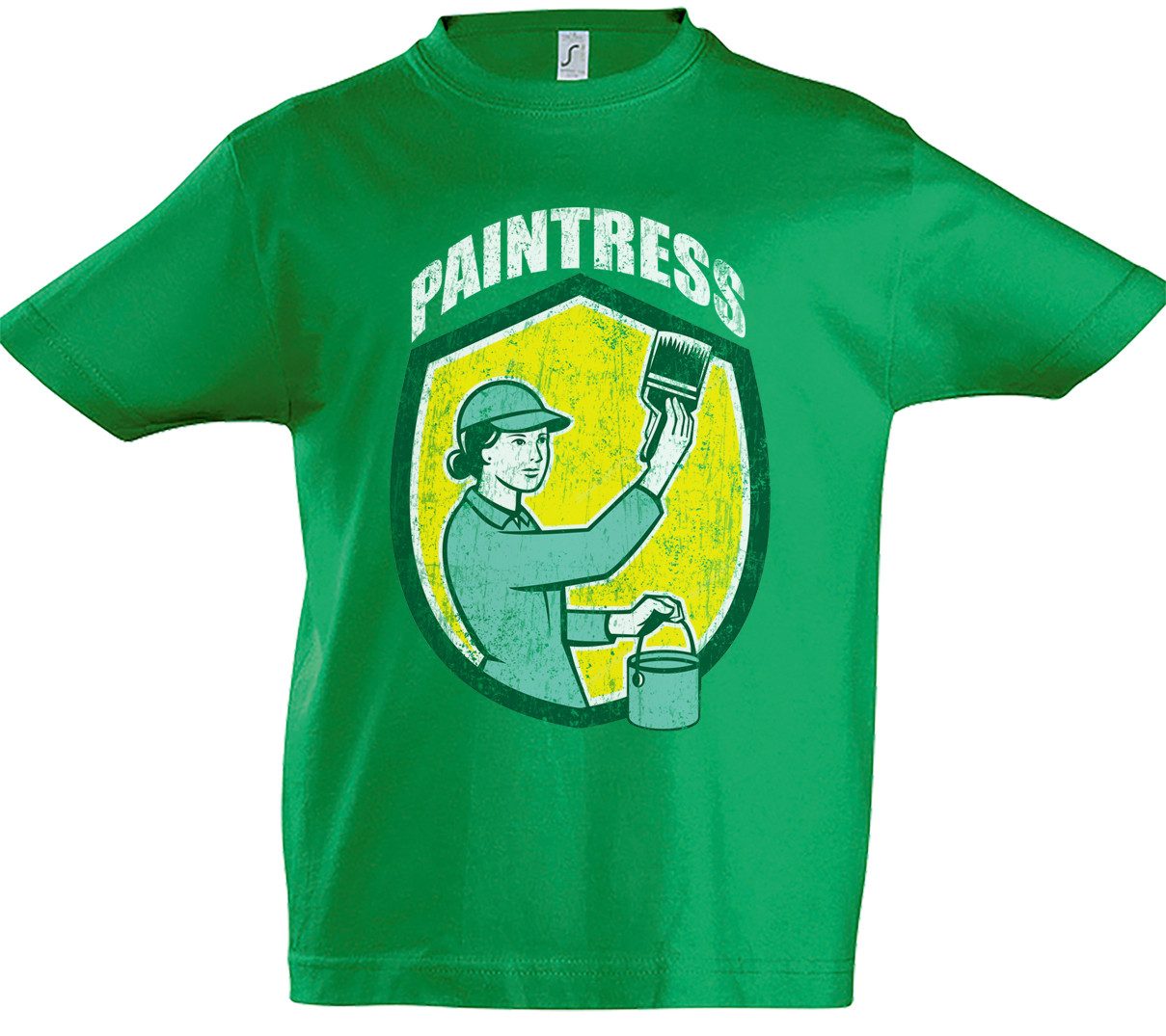 Print-Shirt Paintress Kinder T-Shirt Maler Artist Lackierer Handwerk Künstler