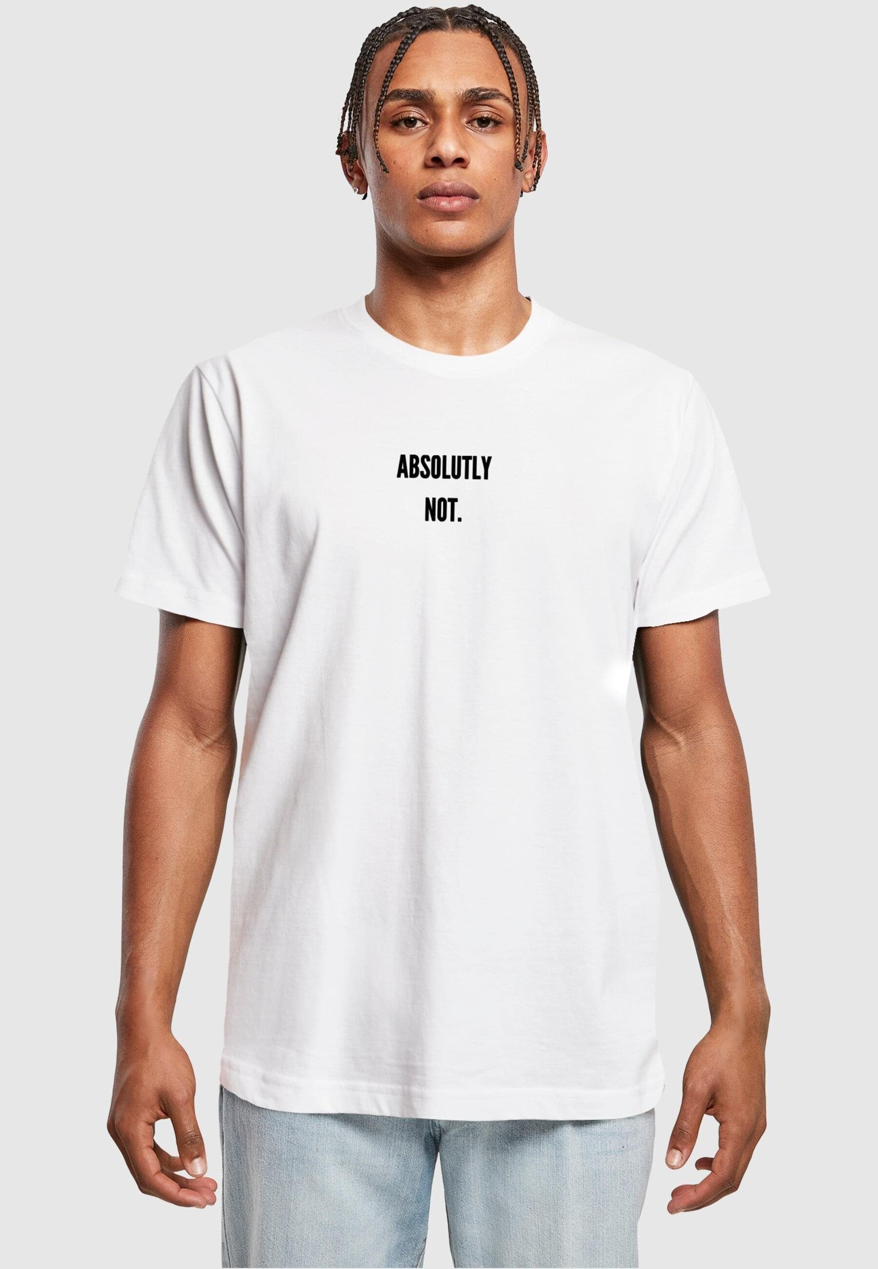 Not T-Shirt Herren Absolutely Tee white (1-tlg) MisterTee