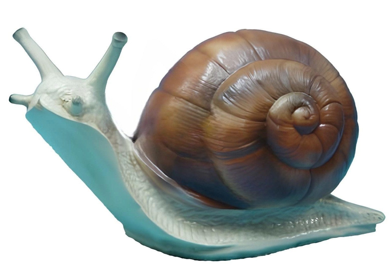 Xlmoebel Skulptur Dekorative Schneckenfigur aus hochwertigem Material für den Garten (Schnecke Material: Kunststoff 25 x 44 cm Höhe), Hergestellt in Europa