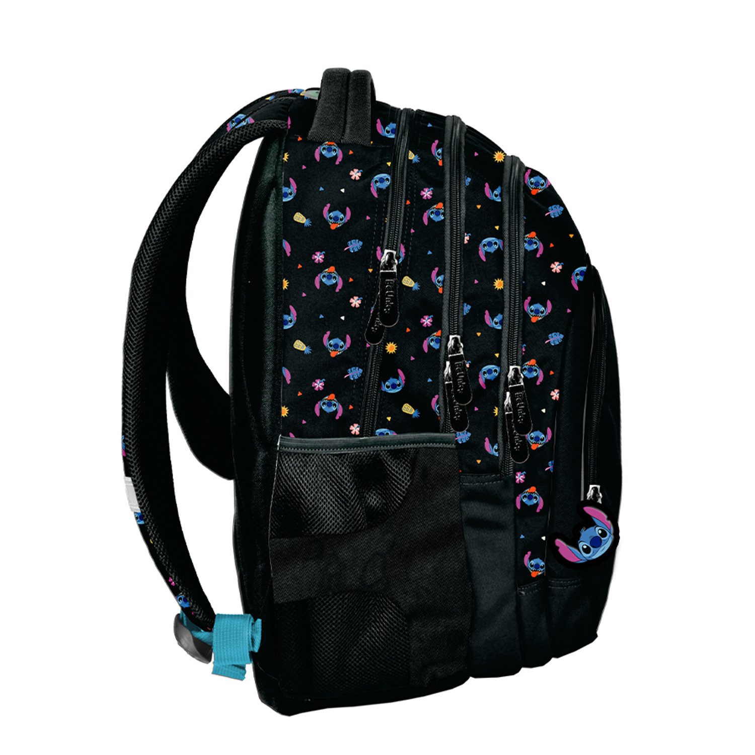 PASO Schulrucksack BeUniq Stitch Schulset: Rucksack, Federmäppchen, Tasche (3-tlg), Rucksack mit drei Fächern, Laptopfach und verstärkter Unterseite