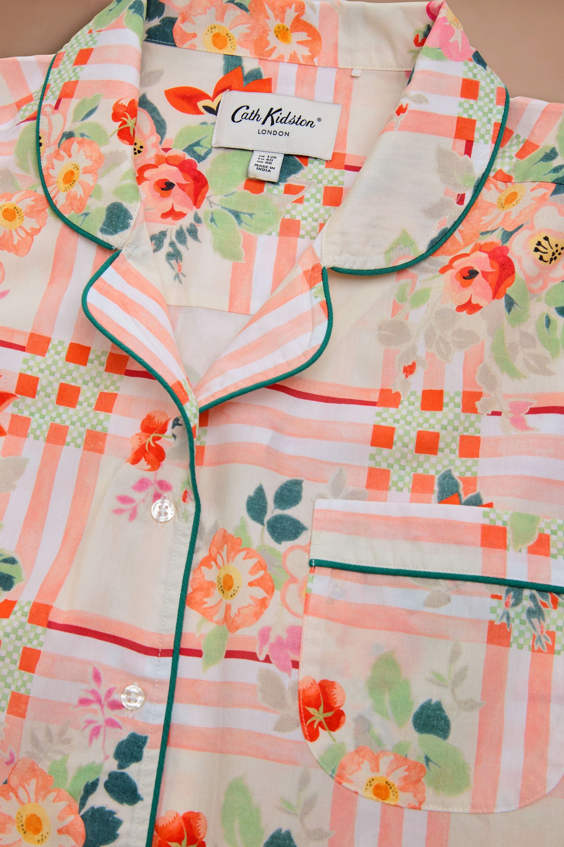 Cath Kidston Pyjama Cath Kidston Schlafanzug mit Knopfleiste (2 tlg)