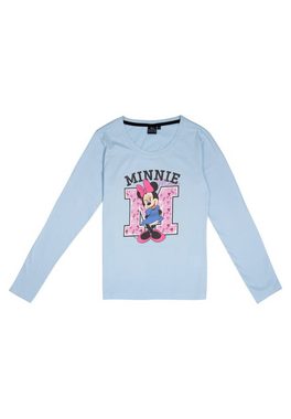 United Labels® Schlafanzug Disney Minnie Mouse Schlafanzug Damen Pyjama Set Langarm Blau/Schwarz