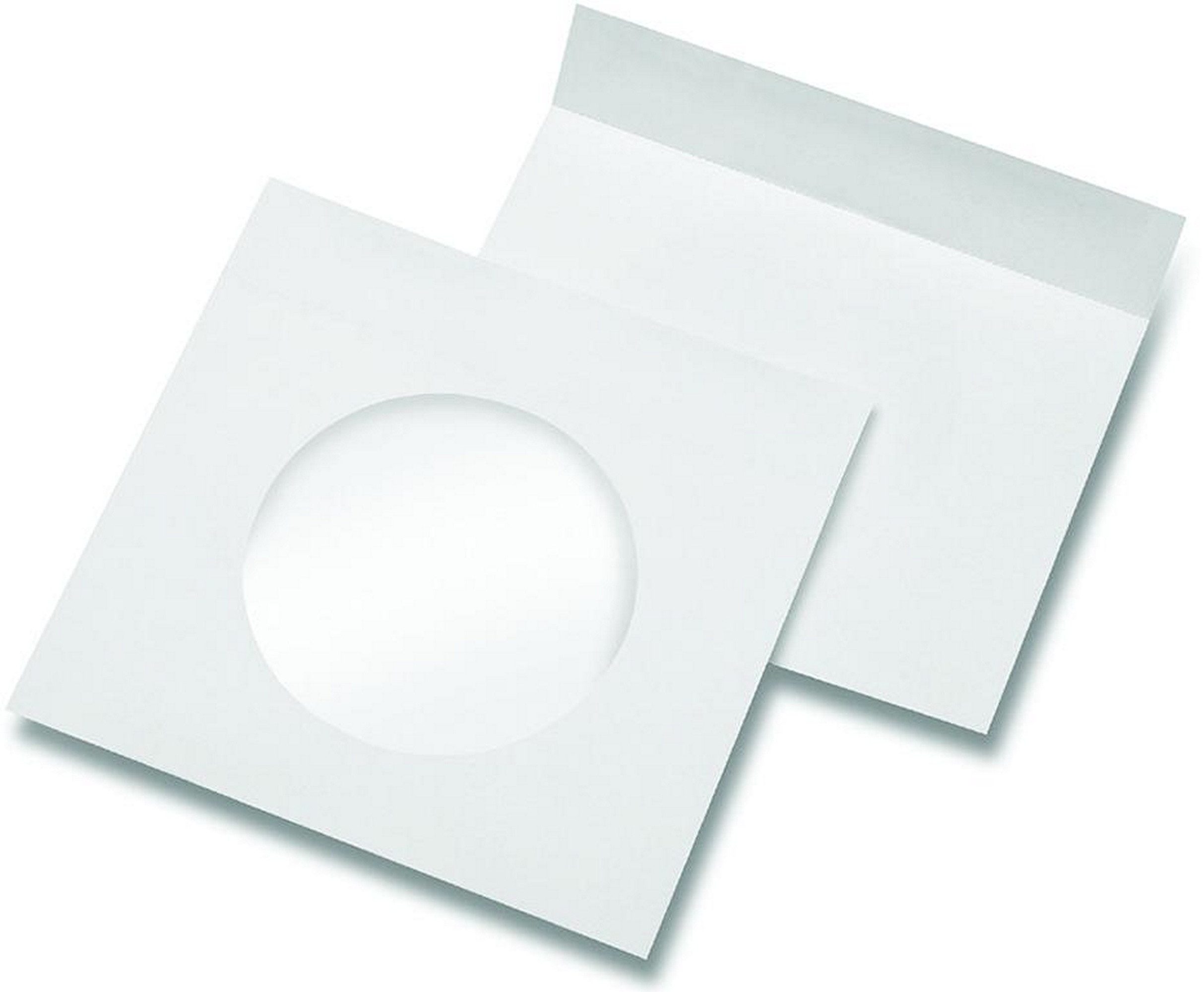 mayer-network GmbH CD-Hülle 50 CD DVD BD Papierhüllen / mit Sichtfenster / Größe: 145x190mm (Sonde