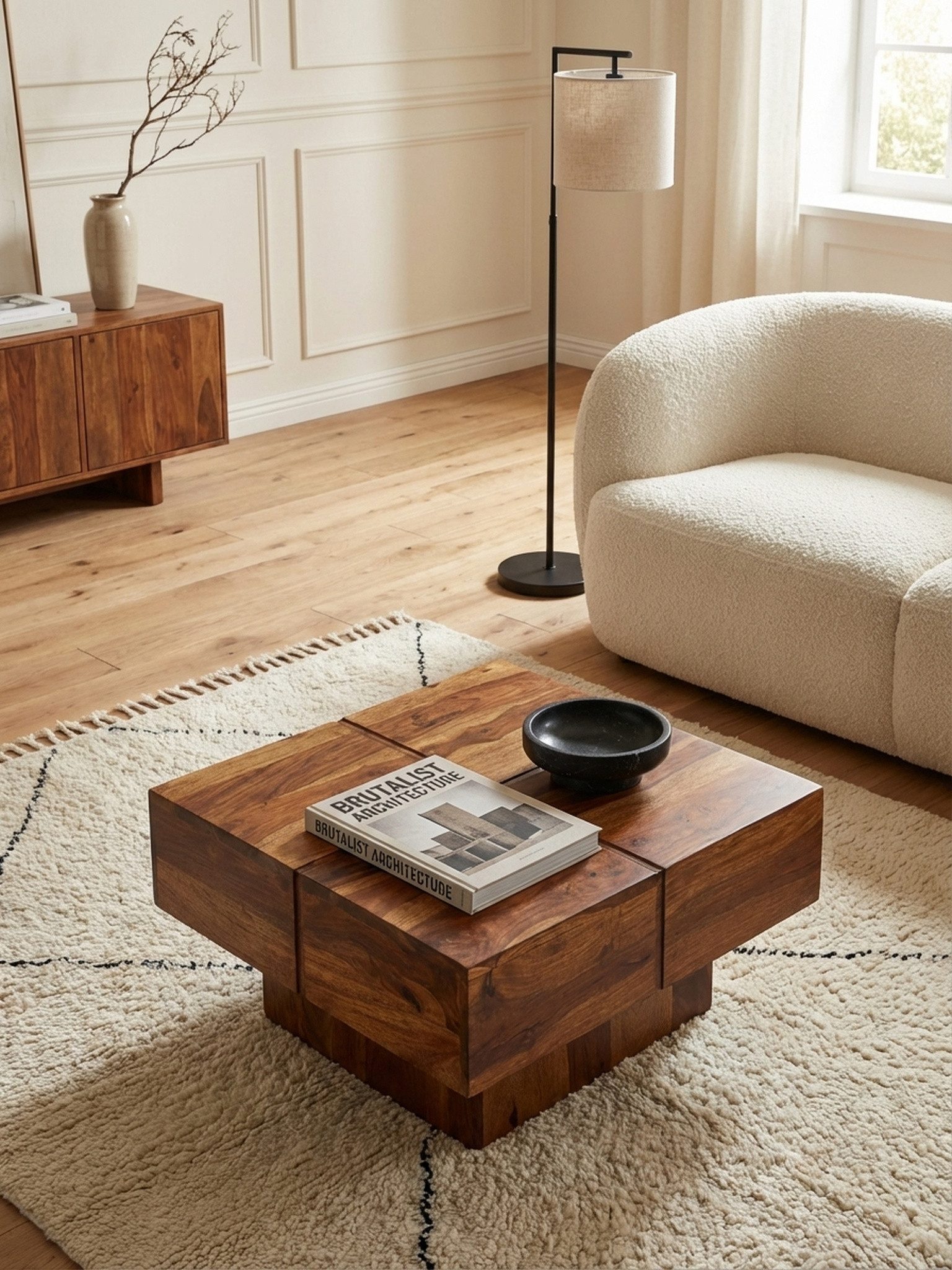 KADIMA DESIGN Couchtisch Couchtisch 57,5x57,5x30 cm Massivholz Sofatisch Quadratisch (Modern), Design Wohnzimmertisch Kaffeetisch Massiv, Kleiner Tisch Wohnzimmer