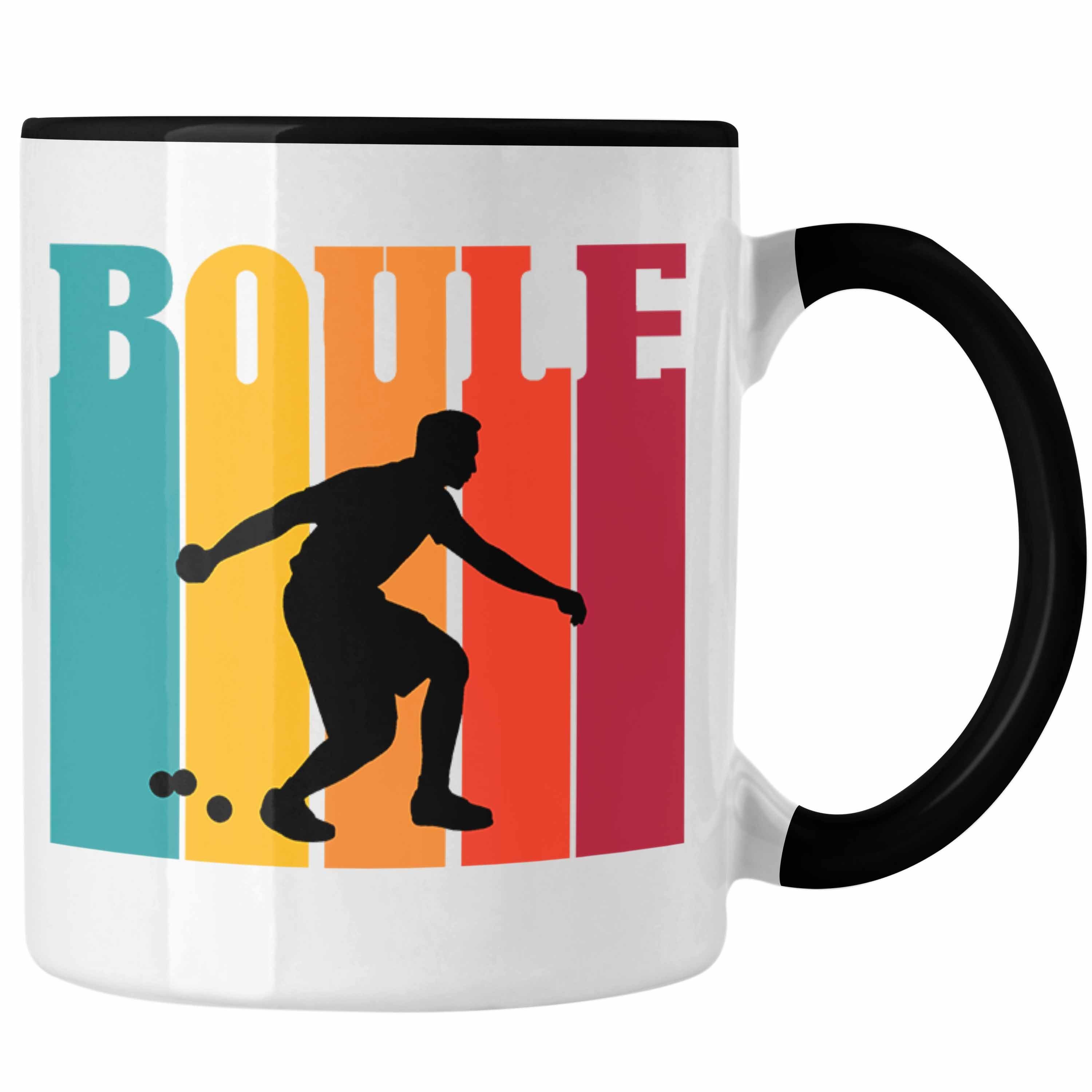 als Geschenkidee Tasse Trendation Spruch Schwarz Tasse für Boule Boule-Spieler