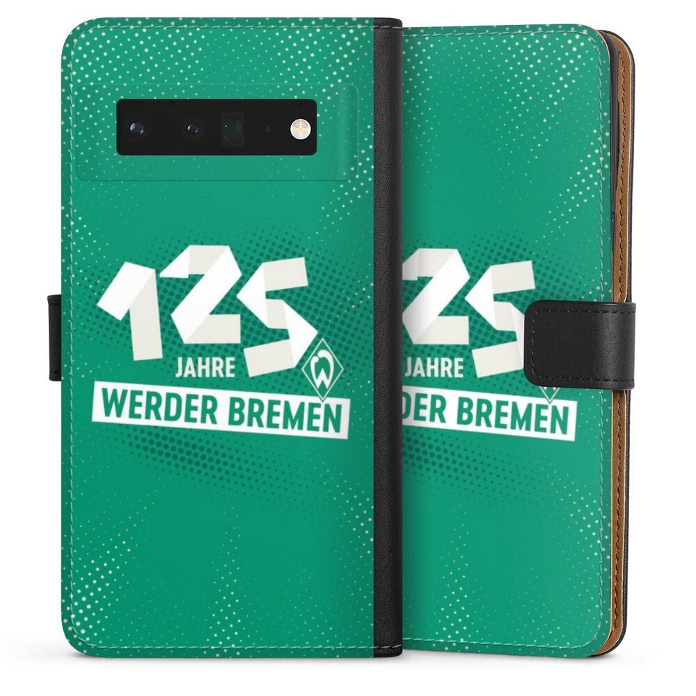 DeinDesign Handyhülle 125 Jahre Werder Bremen Offizielles Lizenzprodukt, Google Pixel 6 Pro Hülle Handy Flip Case Wallet Cover