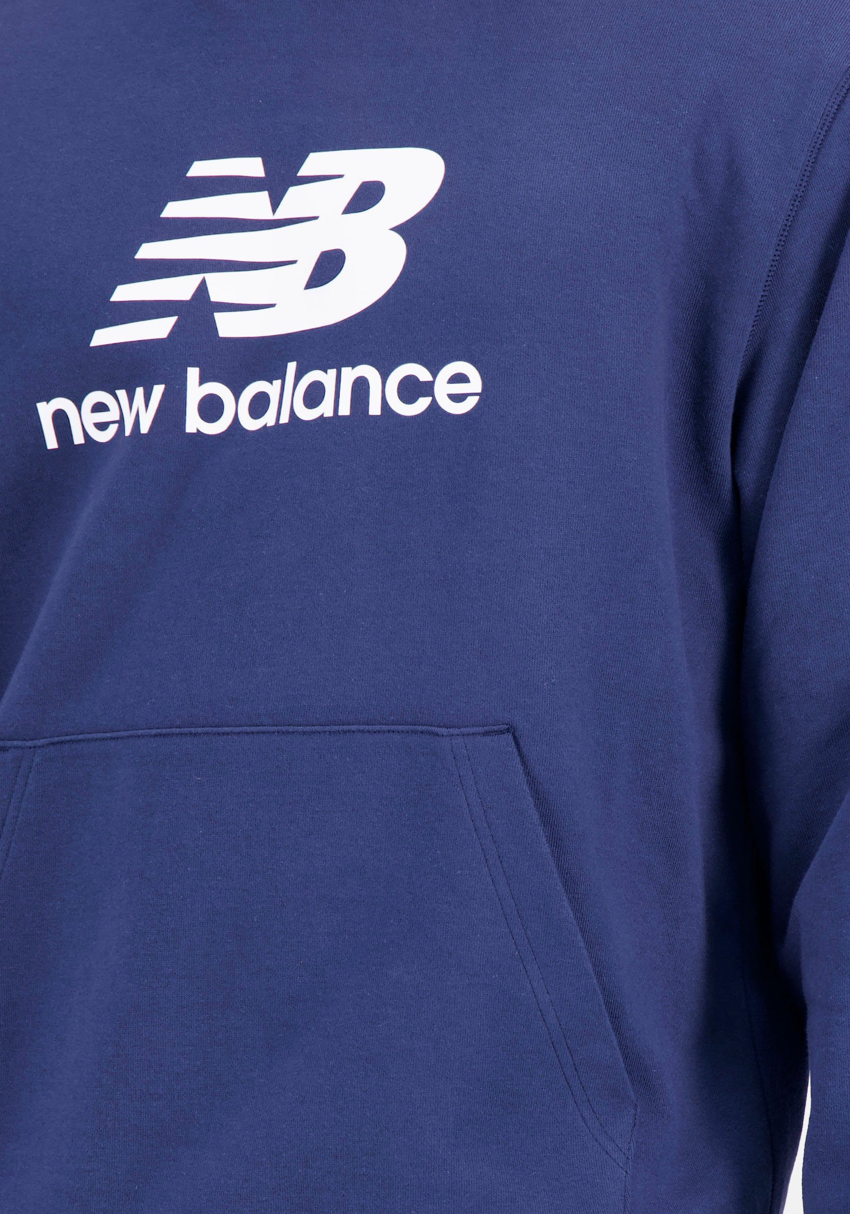 New Balance Kapuzensweatshirt NB HOODIE LOGO STACKED NB FLEECE Navy ESSENTIALS
