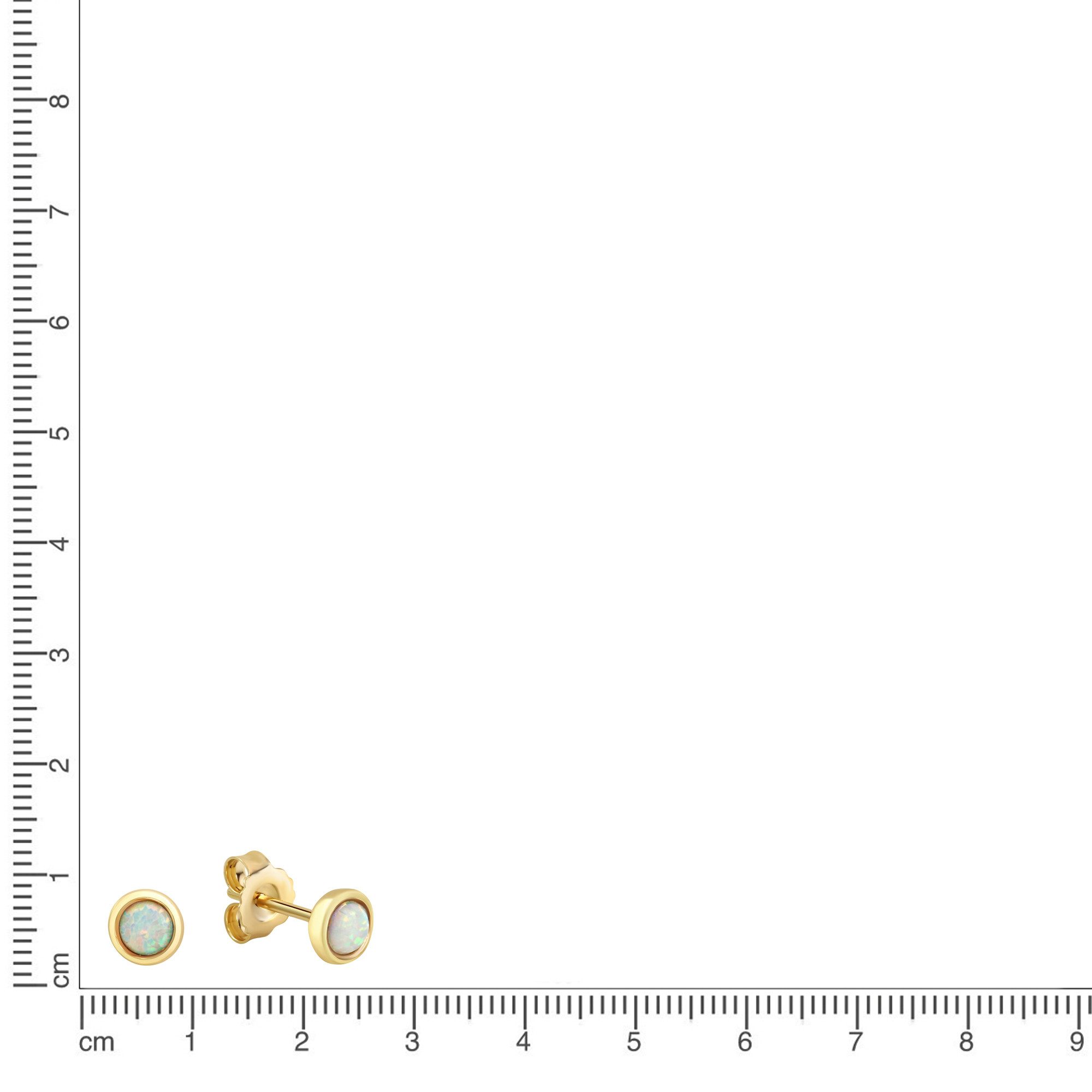 Vivance Paar Ohrstecker 925/- Sterling Silber vergoldet synth. Opal günstig online kaufen