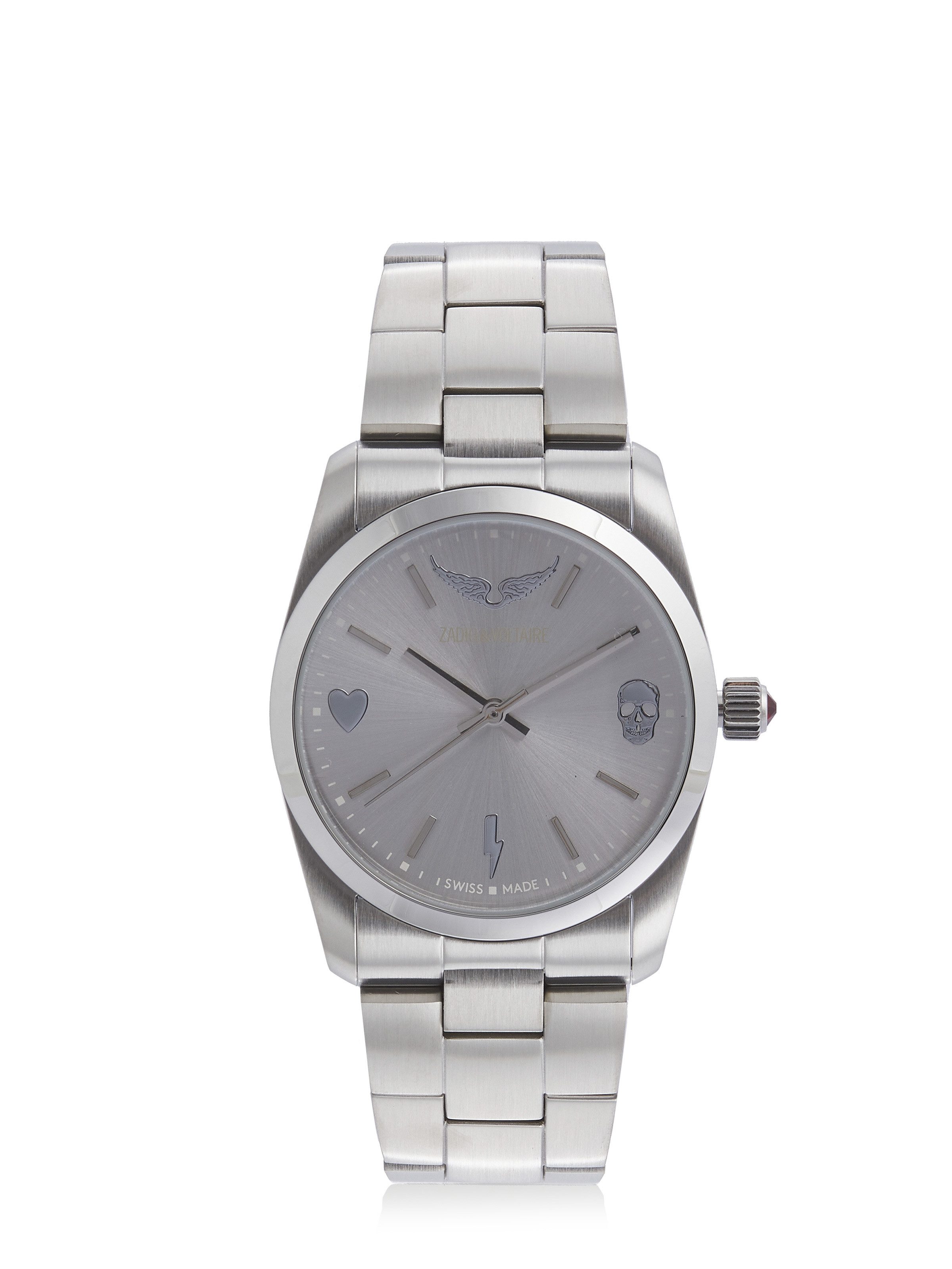 ZADIG & VOLTAIRE Quarzuhr Zadig Voltaire Time to Love Shiny Smile Uhr silber