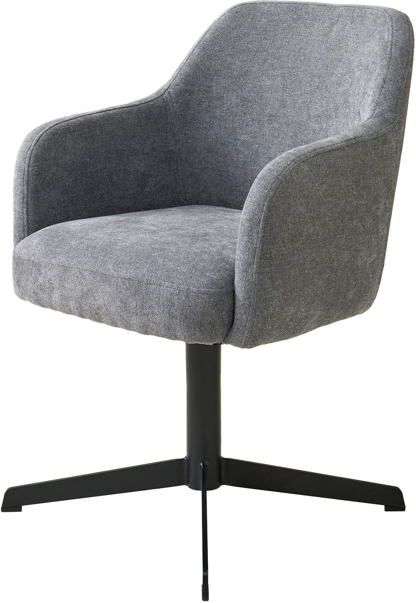 SCHÖNER WOHNEN-Kollektion Esszimmerstuhl MARLOY, 360° drehbar mit Rückholfunktion (1 St), mit Taschenfederkern, Bezug Webstoff, Untergestell pulverbeschichtet
