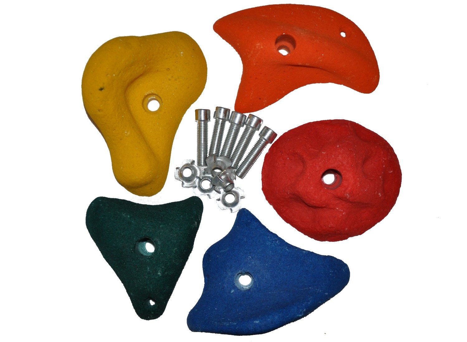 Klettergriff Klettersteine für Kletterwand 5 St. groß aus massivem Kompositmaterial