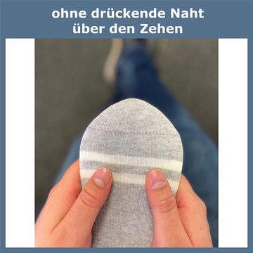 GAWILO Sneakersocken in schönen Farben für Damen - ohne drückende Naht - Alltag & Freizeit (6 Paar) Kein verrutschen dank elastischem Bündchen - Extra weiches Material