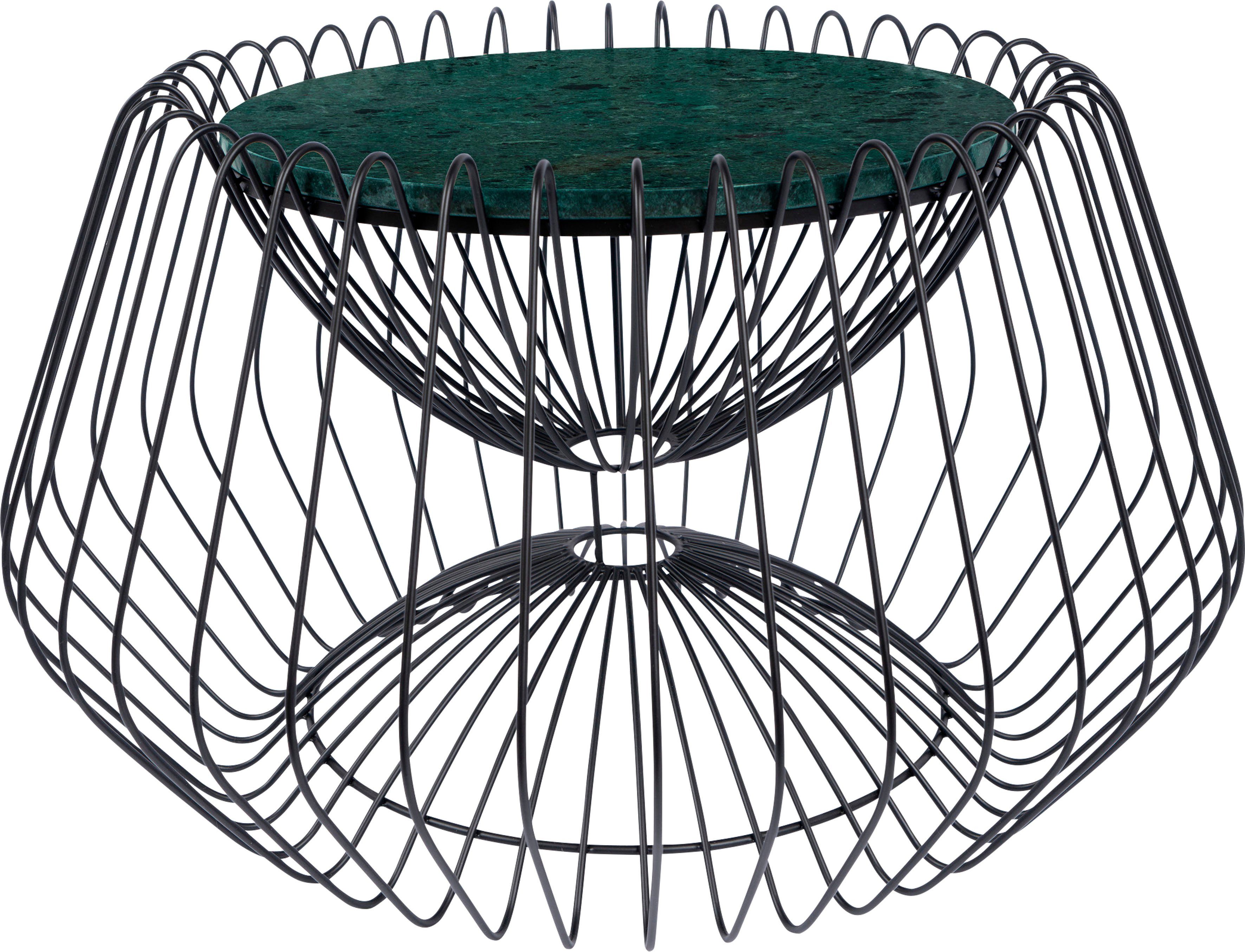 Kayoom Beistelltisch Malibu 325, Beistelltisch mit edler Marmorplatte (1-St), ø-Marmorplatte: ca. 37 cm, angesagtes Metalldesign, pflegeleicht