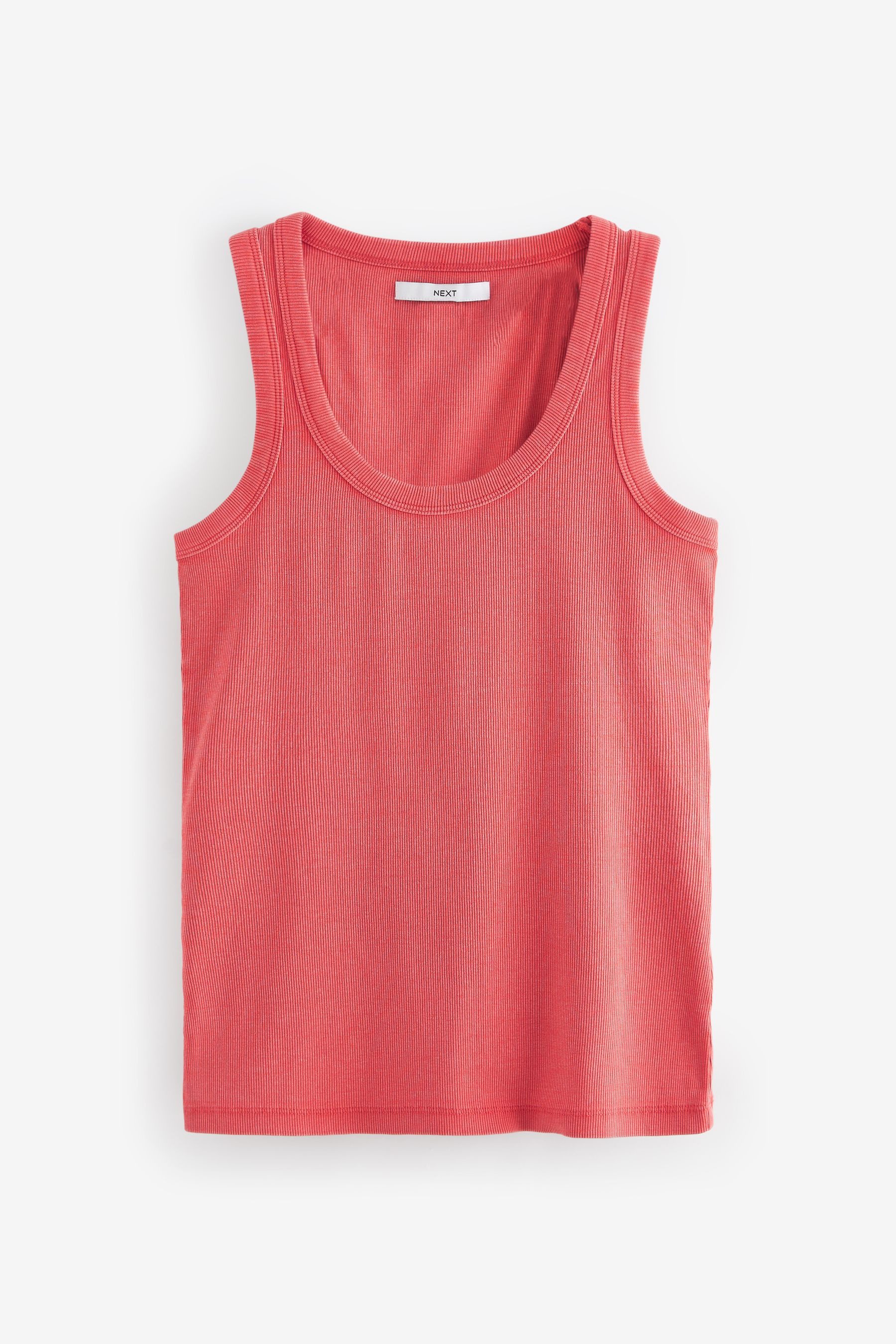 Shirttop Geripptes Premium Trägertop mit U-Ausschnitt
