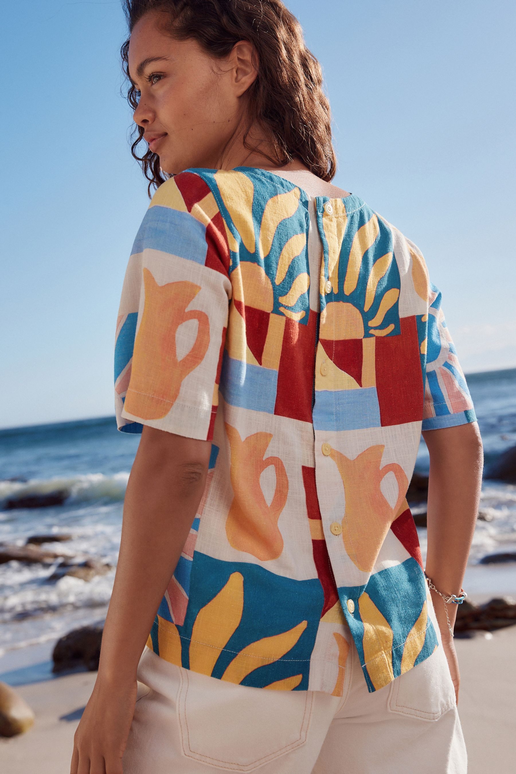 Next T-Shirt Kurzärmeliges, kastiges T-Shirt mit günstig online kaufen