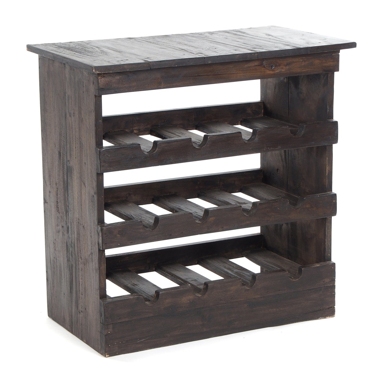 DESIGN DELIGHTS Weinregal WEINREGAL "RUSTIQUE", Altholz massiv, 70x70x38cm (HxBxT), Farbe: 03