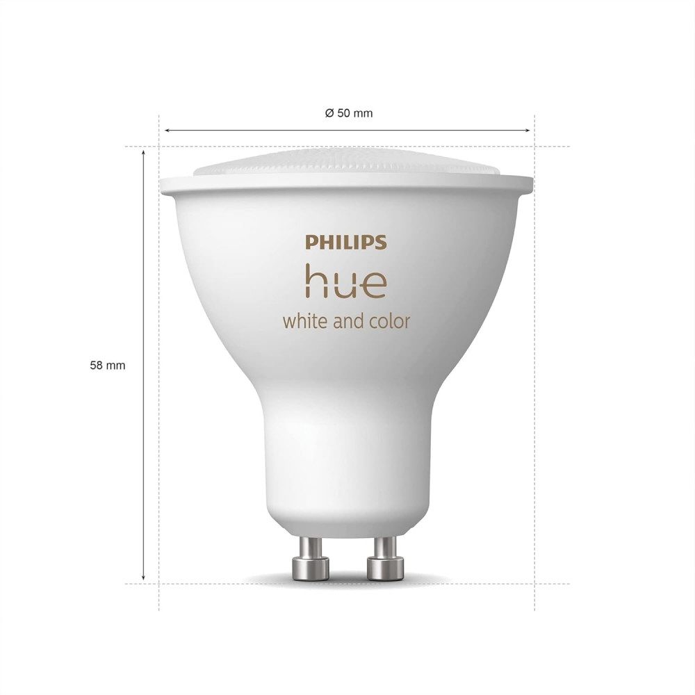 Philips Hue LED-Leuchtmittel White - LED Lampe - weiß, GU10, Extra-Warmweiß