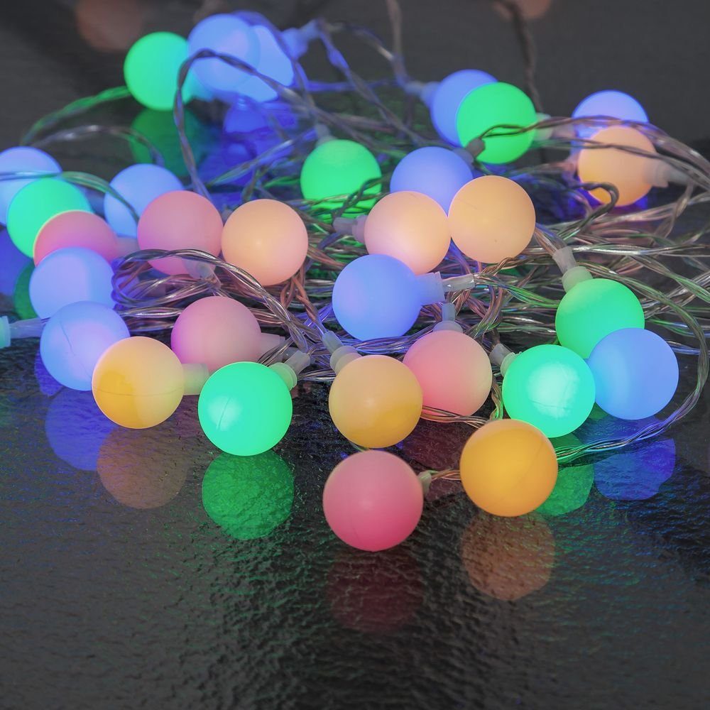 STAR TRADING Gartenleuchte LED keine verbaut, Bunt, Angabe, enthalten: warmweiss, Ja, Leuchtmittel in 50-teilig fest Lichterkette Gartenleuchten Berry LED