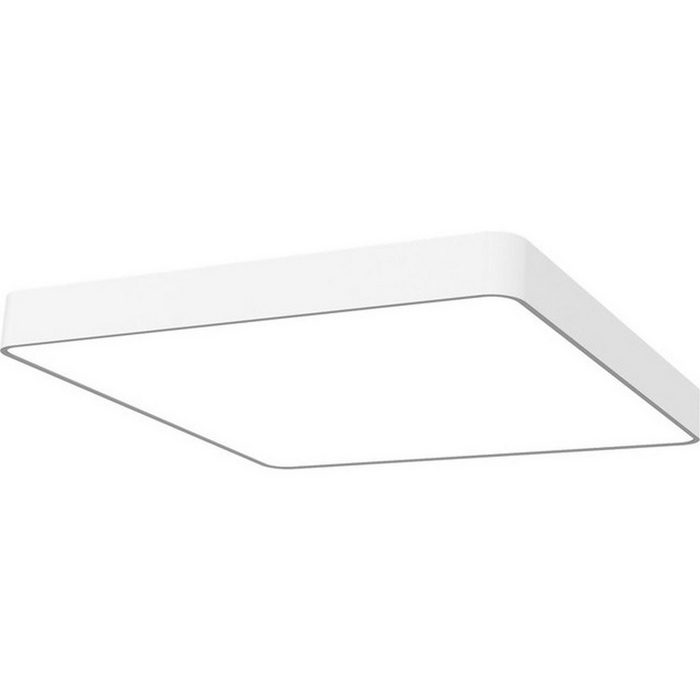 Licht-Erlebnisse Deckenleuchte SOFT LED wechselbar Warmweiß Deckenlampe Aluminium quadratisch B:63cm flach Arbeitszimmer