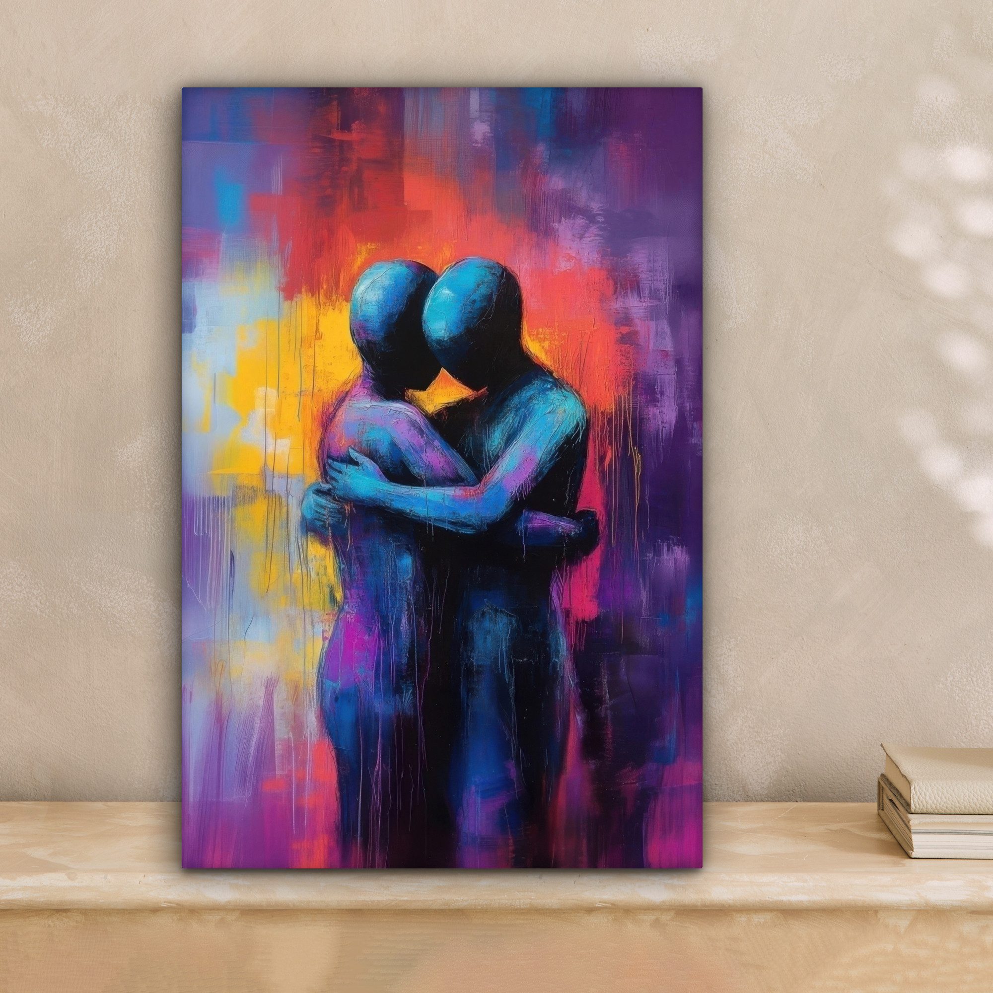 OneMillionCanvasses® Leinwandbild Umarmung - Körper - Lila, Fotodruck (1 St günstig online kaufen