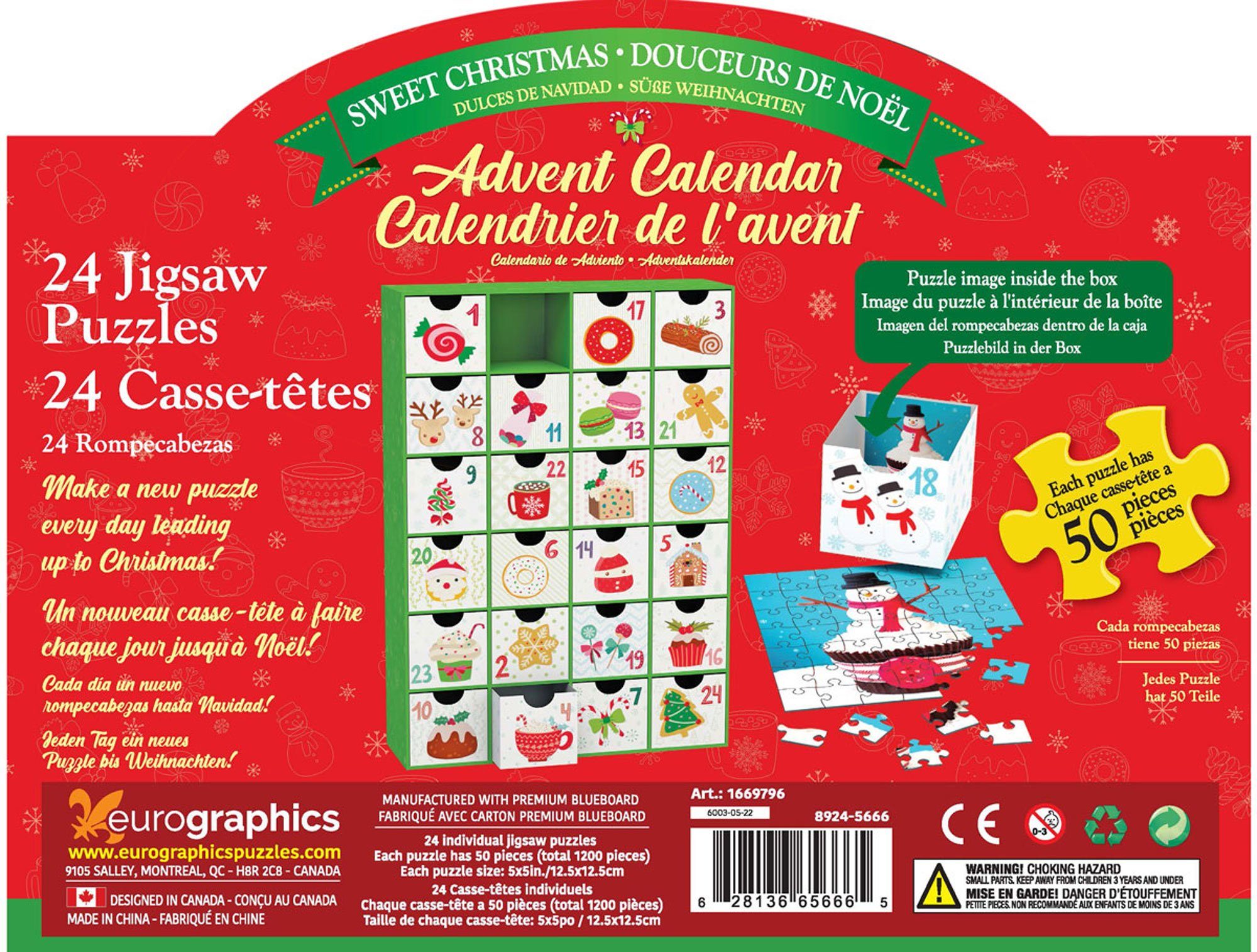 Christmas Weihnachtspuzzle 50 Puzzle - - 24x Sweet Adventskalender Teile empireposter