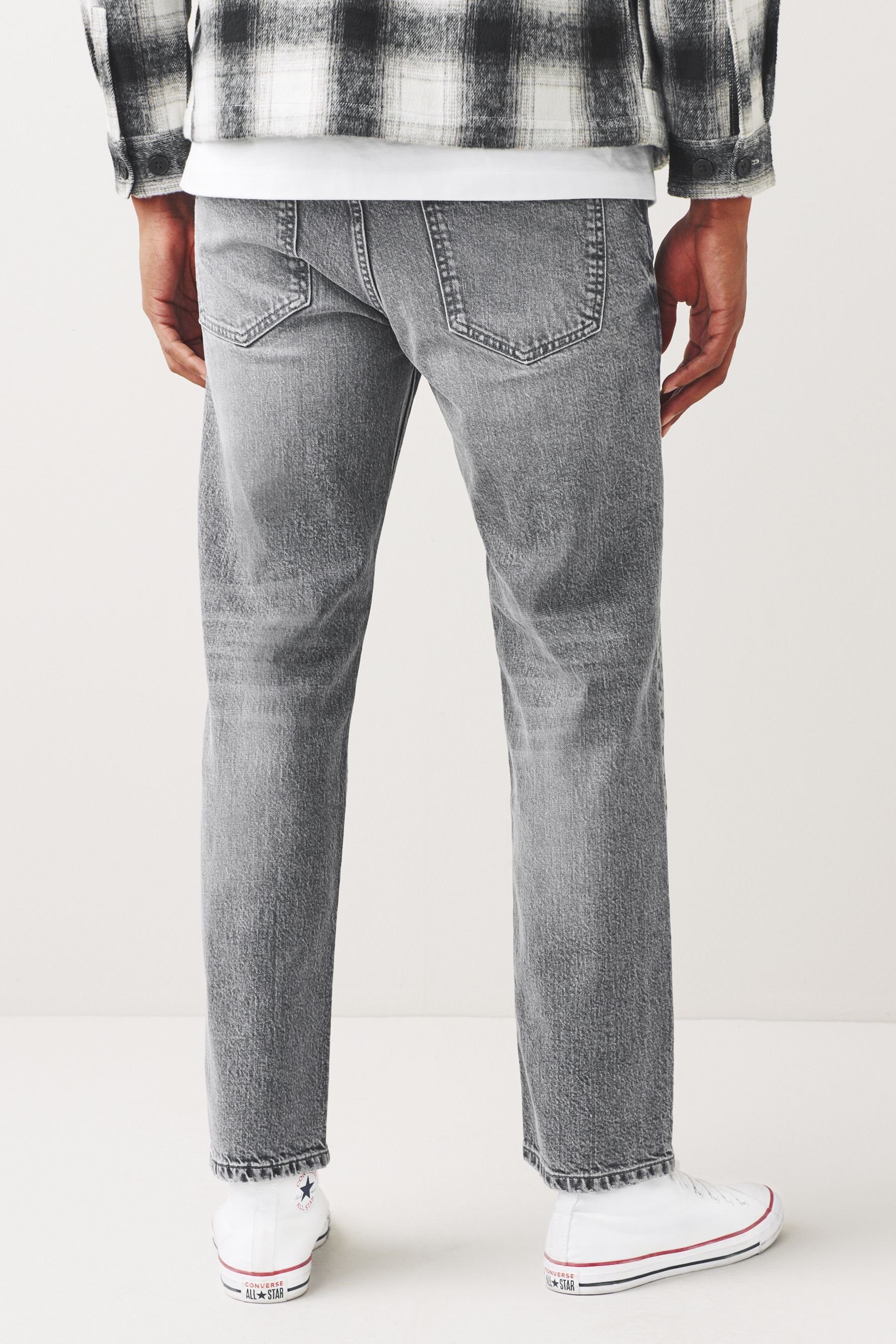 Next (1-tlg) Grey Straight-Jeans