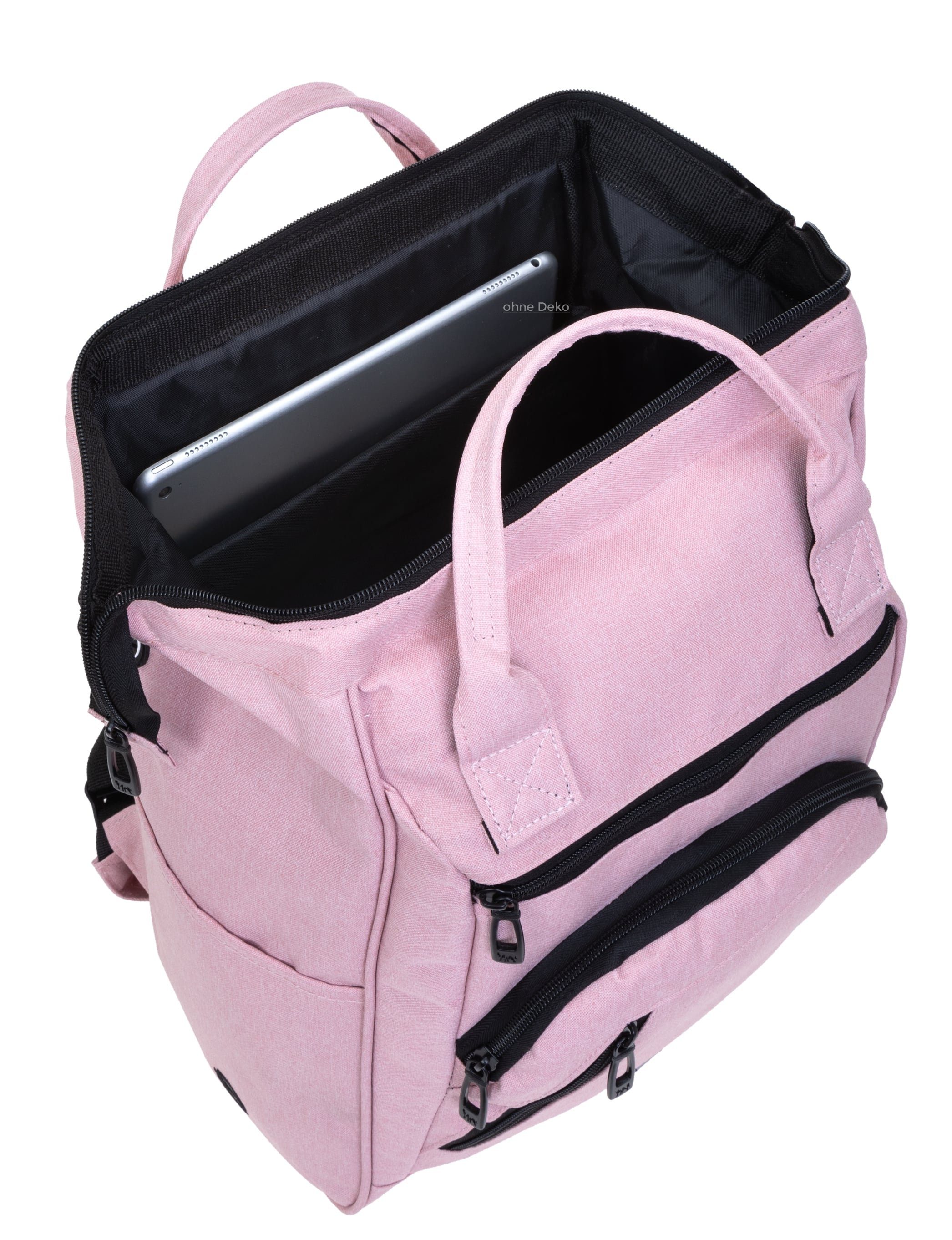 ELEPHANT Cityrucksack Finn 12830 Damenrucksack Rucksack, A4 Damen Handtasche Daypack Klappöffnung + Schlüsselbörse